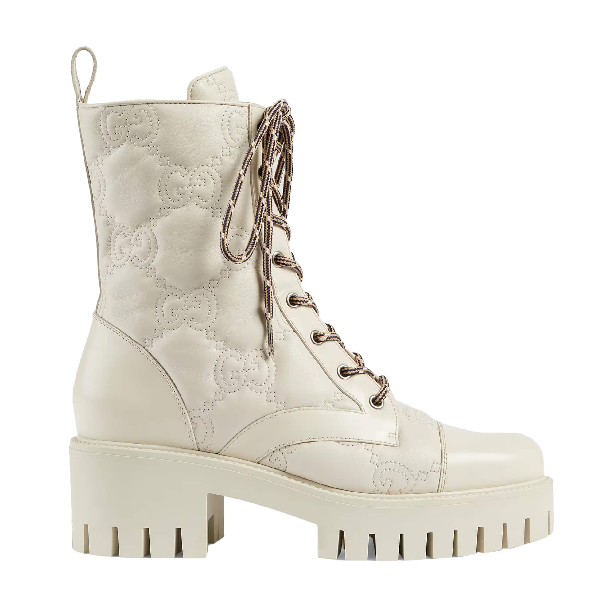 Gucci Women's GG Matelassé Lace-up Boot
