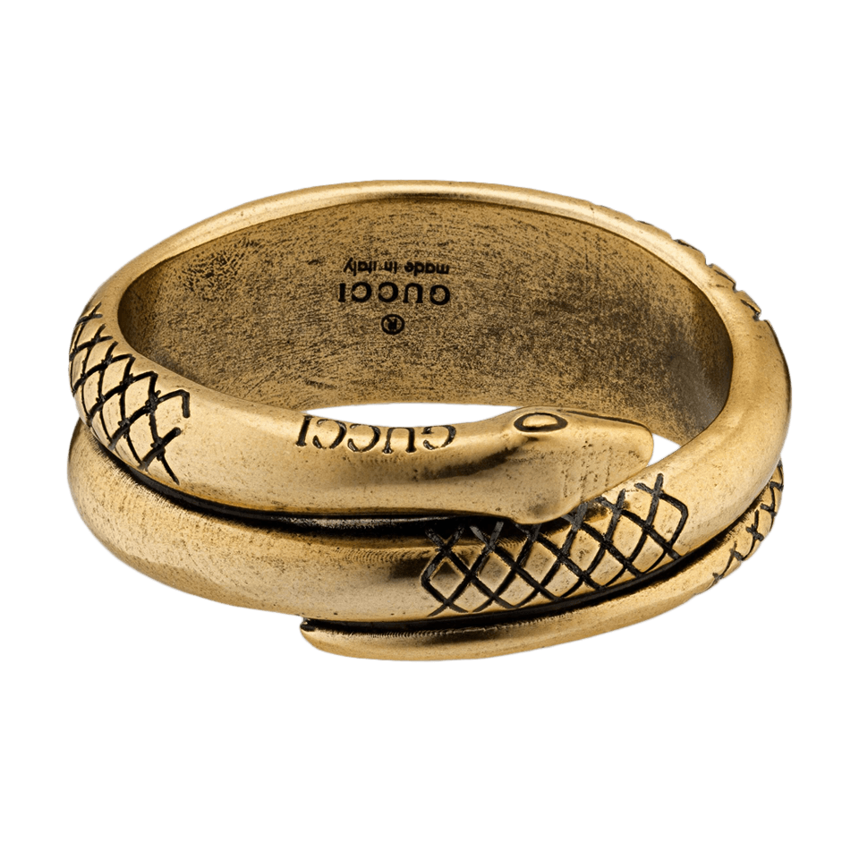 Gucci Snake Metal Effect Resin Bracelet