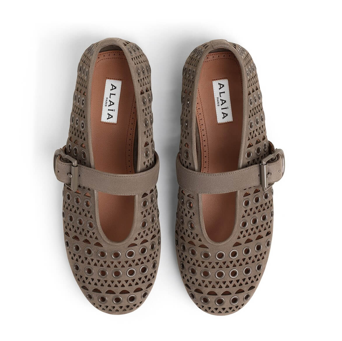 Alaïa Ballet Flats In Vienne Suede