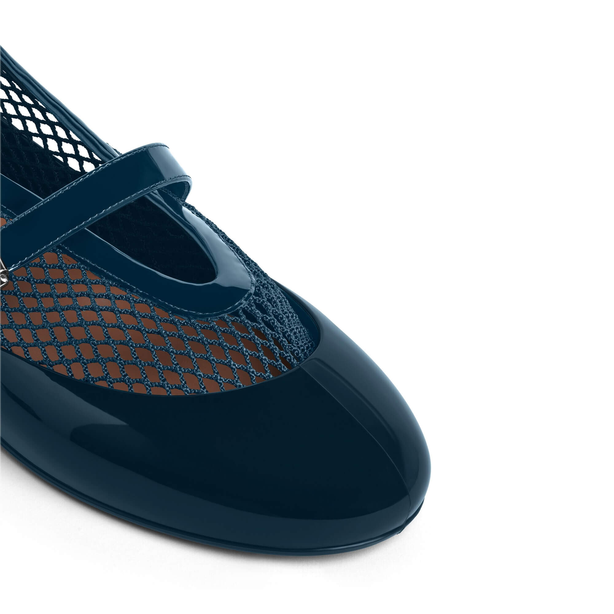Alaïa Ballet Flats In Fishnet & Rubber Overshoes