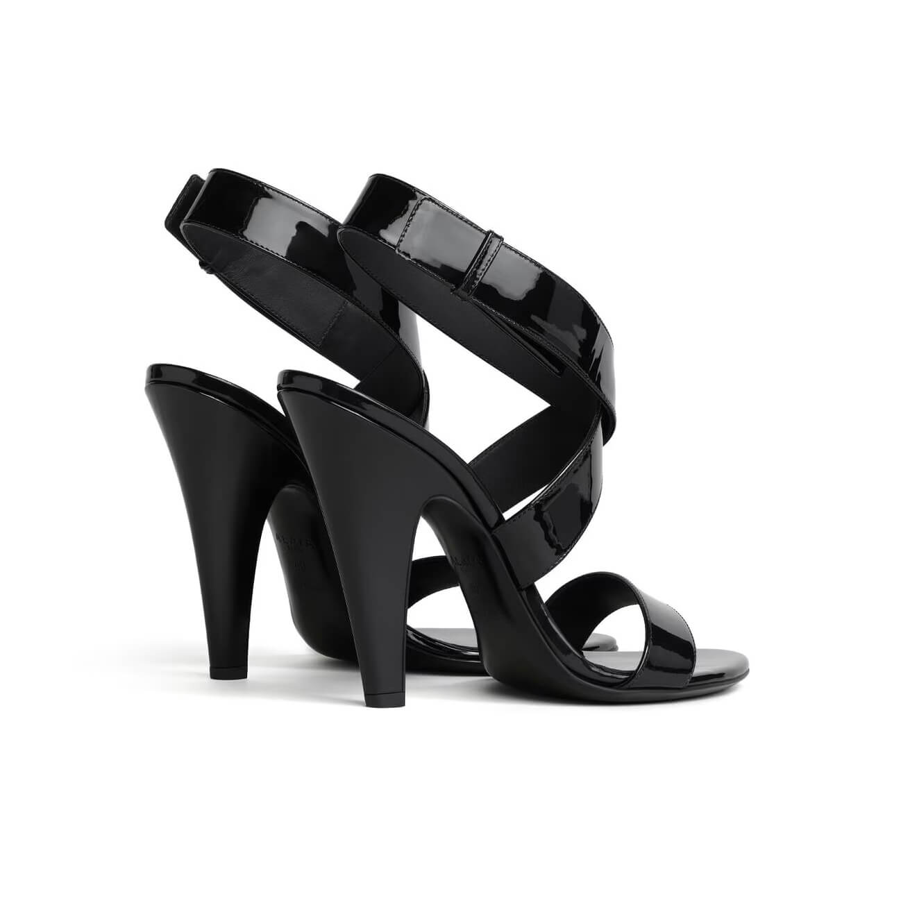Alaïa Cone Sandals In Patent Calfskin
