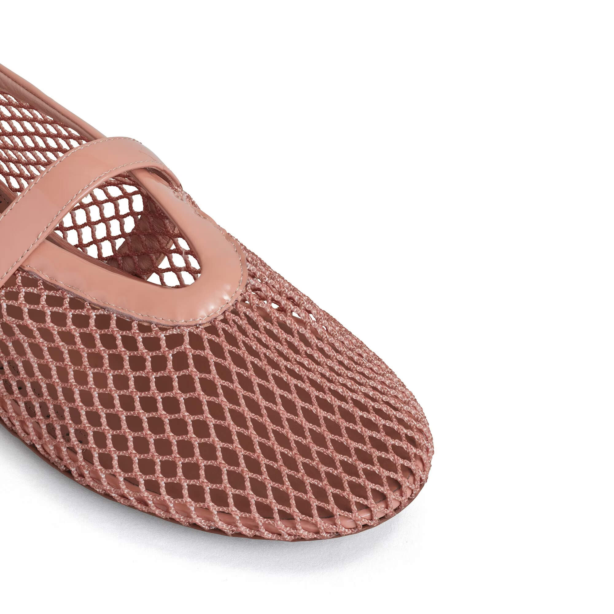 Alaïa Ballet Flats In Strass Fishnet