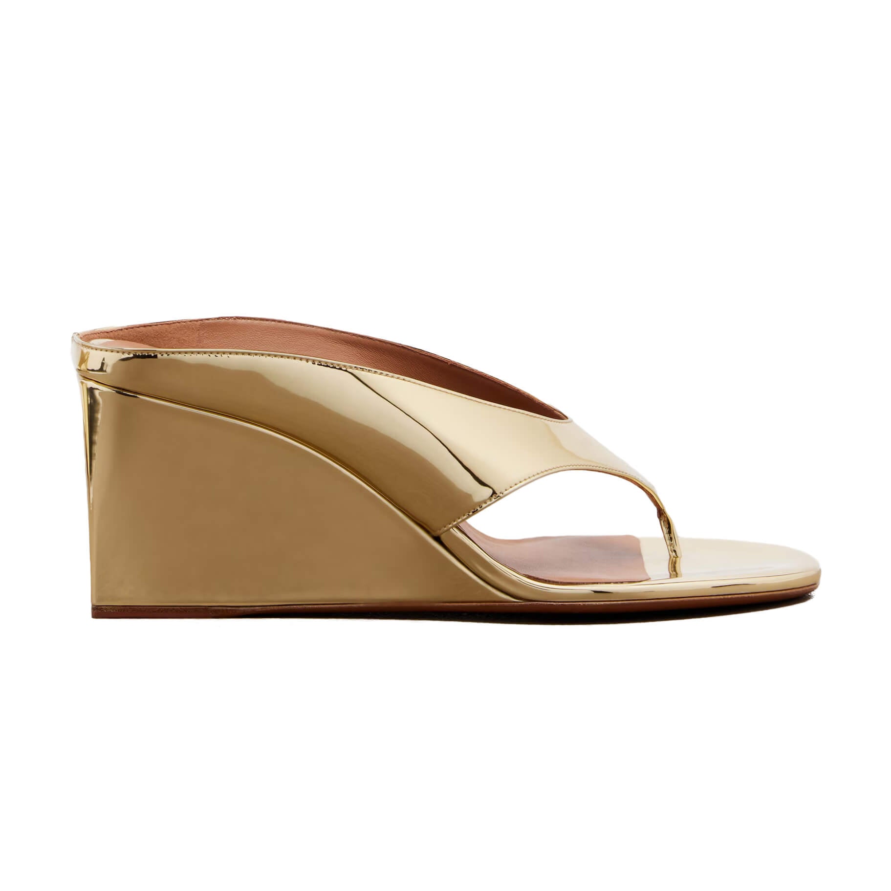 Alaïa Cube Thong Mules In Mirror Fabric