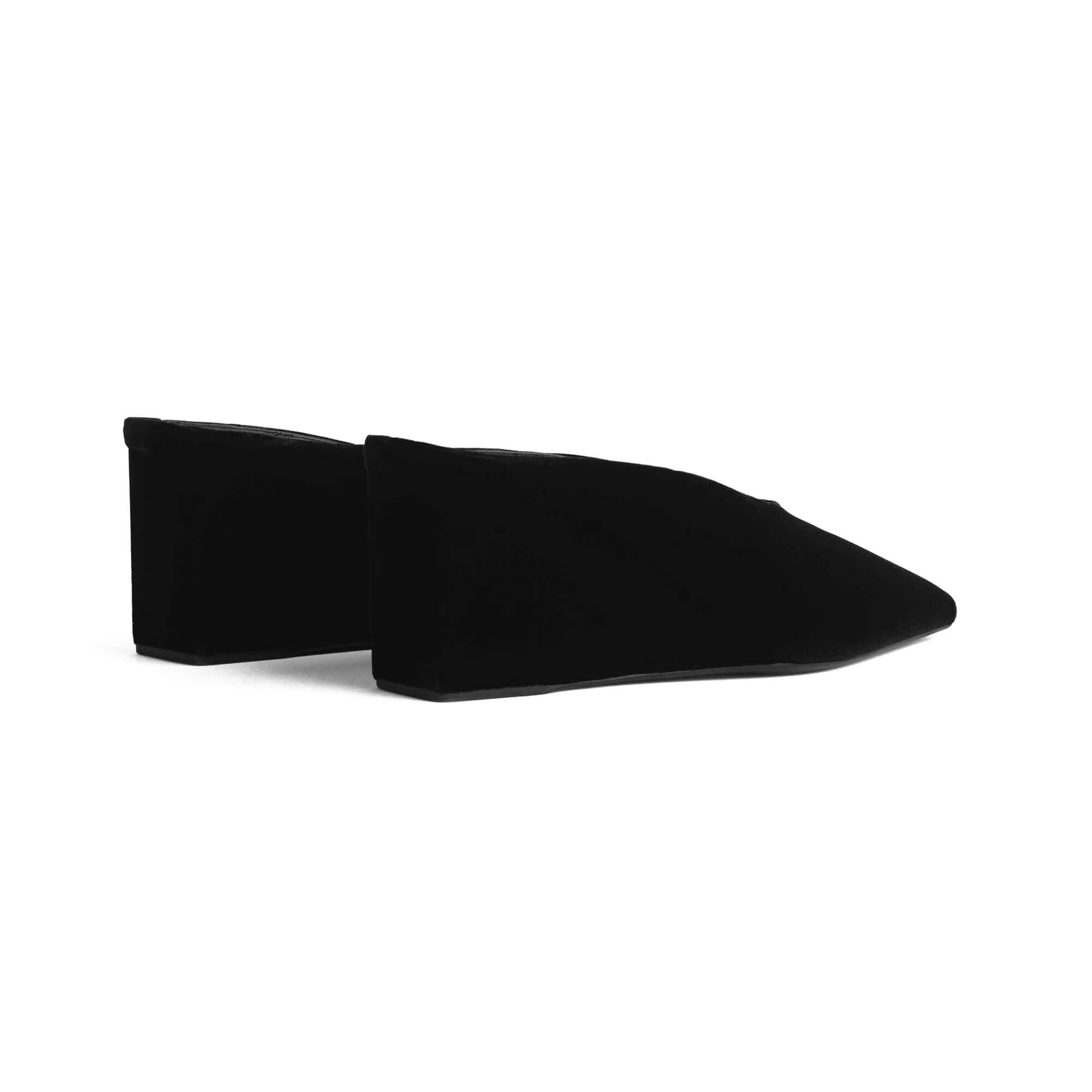 Alaïa Cube Wedge Mules In Velvet