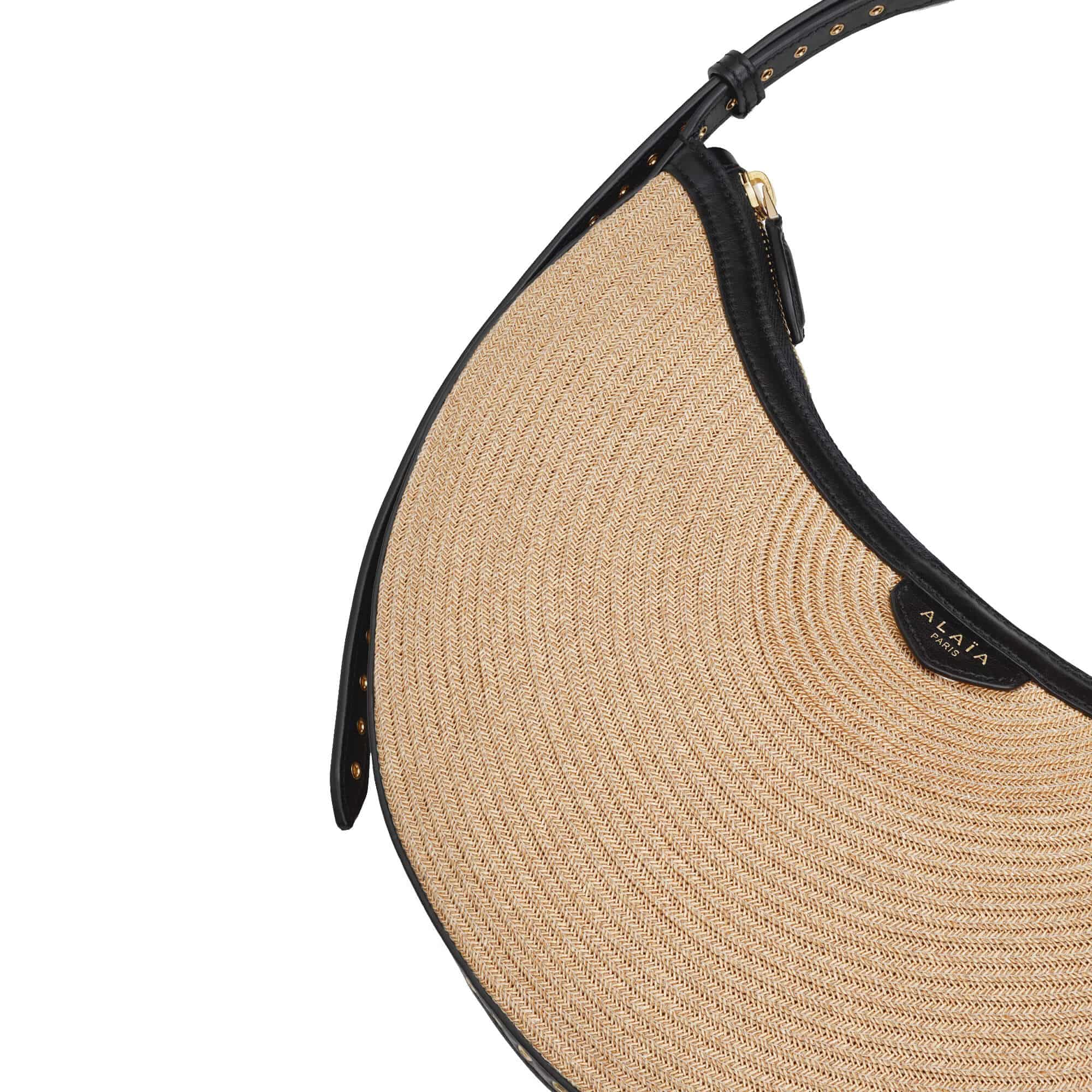Alaïa Demi Lune Bag In Paper Straw