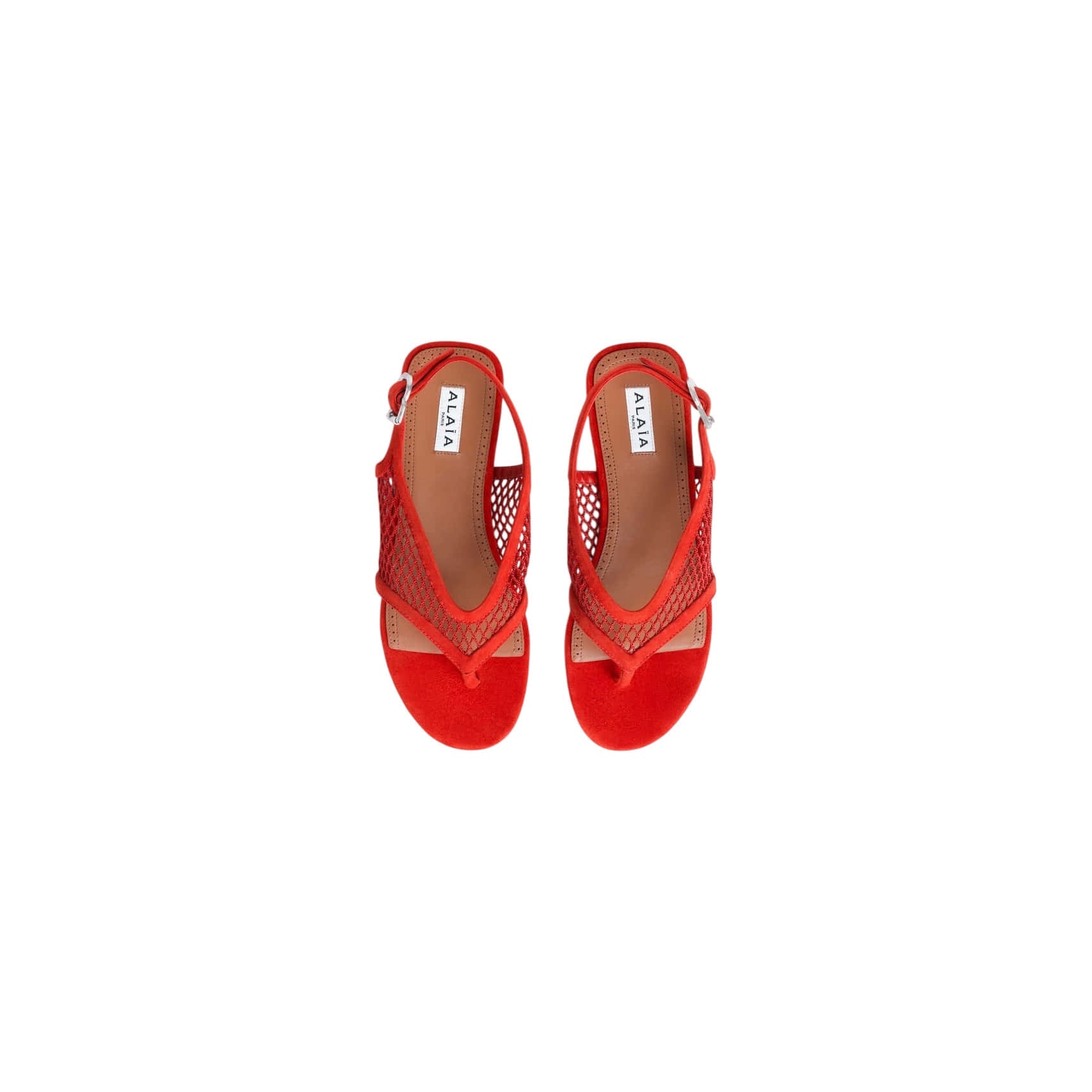Alaïa Fishnet Thong Sandals