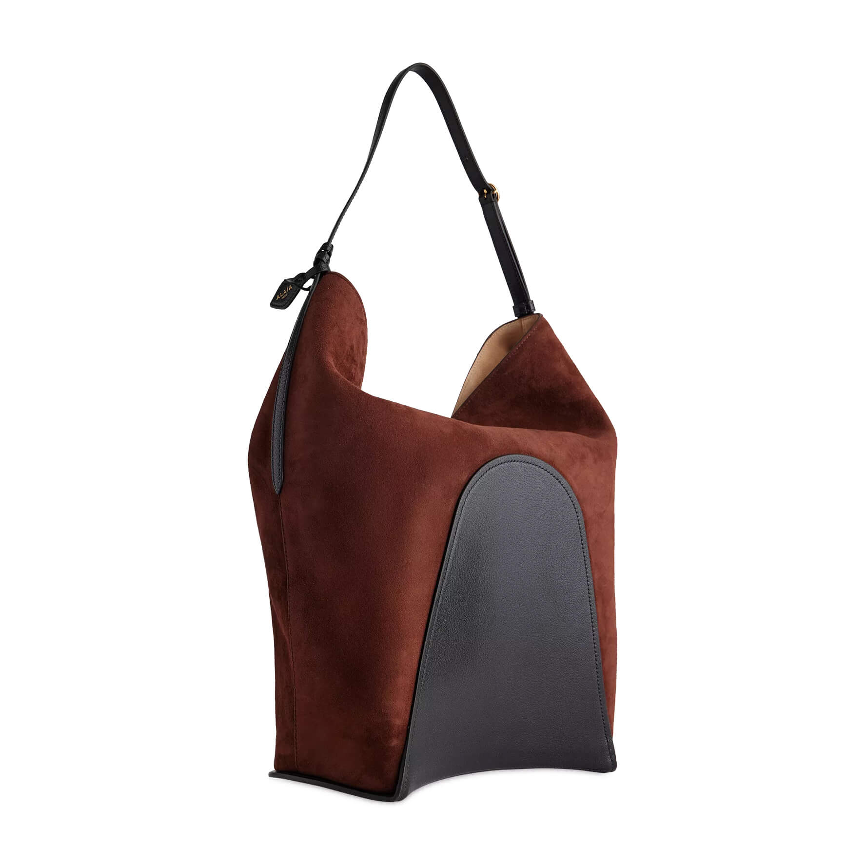 Alaïa Small Leather-trimmed Suede Tote