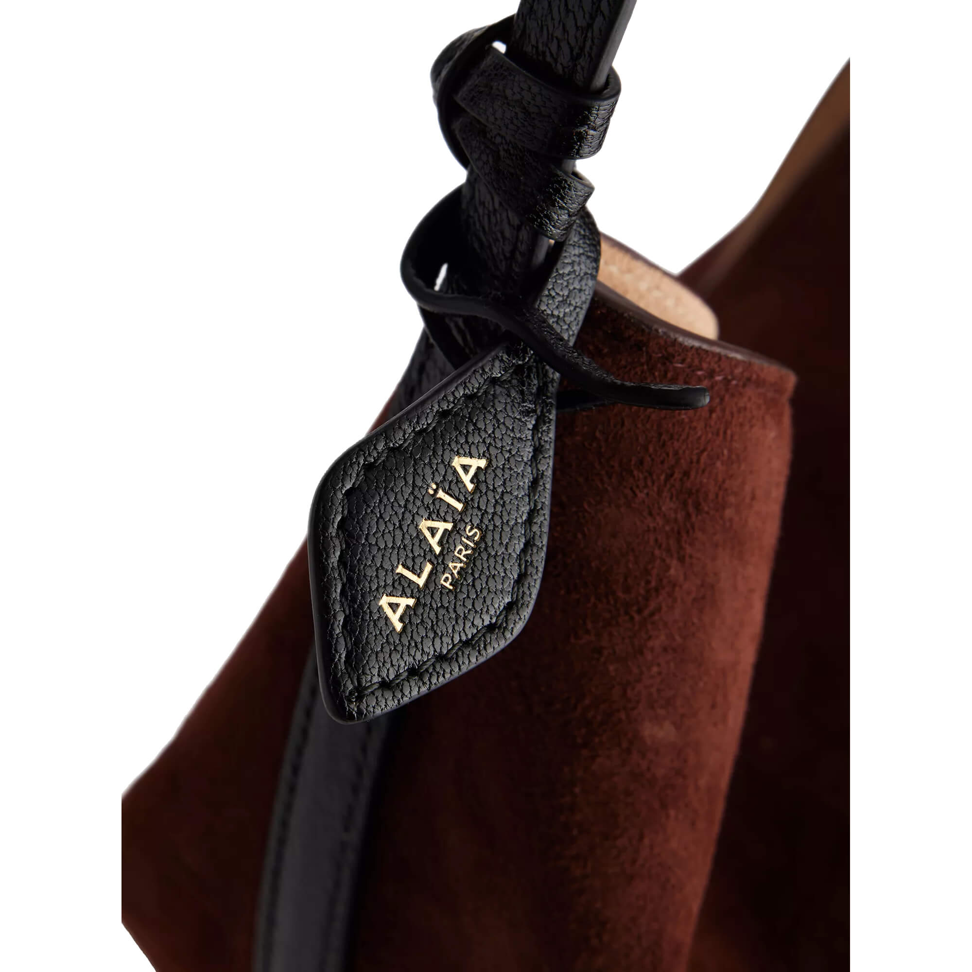 Alaïa Small Leather-trimmed Suede Tote