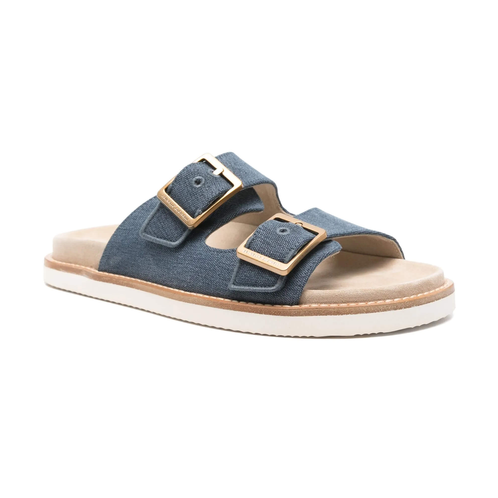 Brunello Cucinelli Canvas Slides