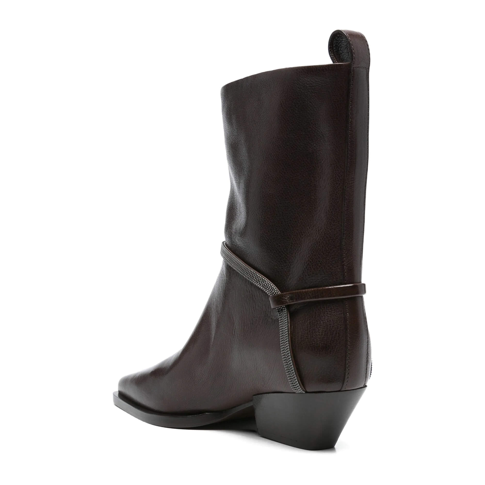 Brunello Cucinelli Leather Cowboy Boots