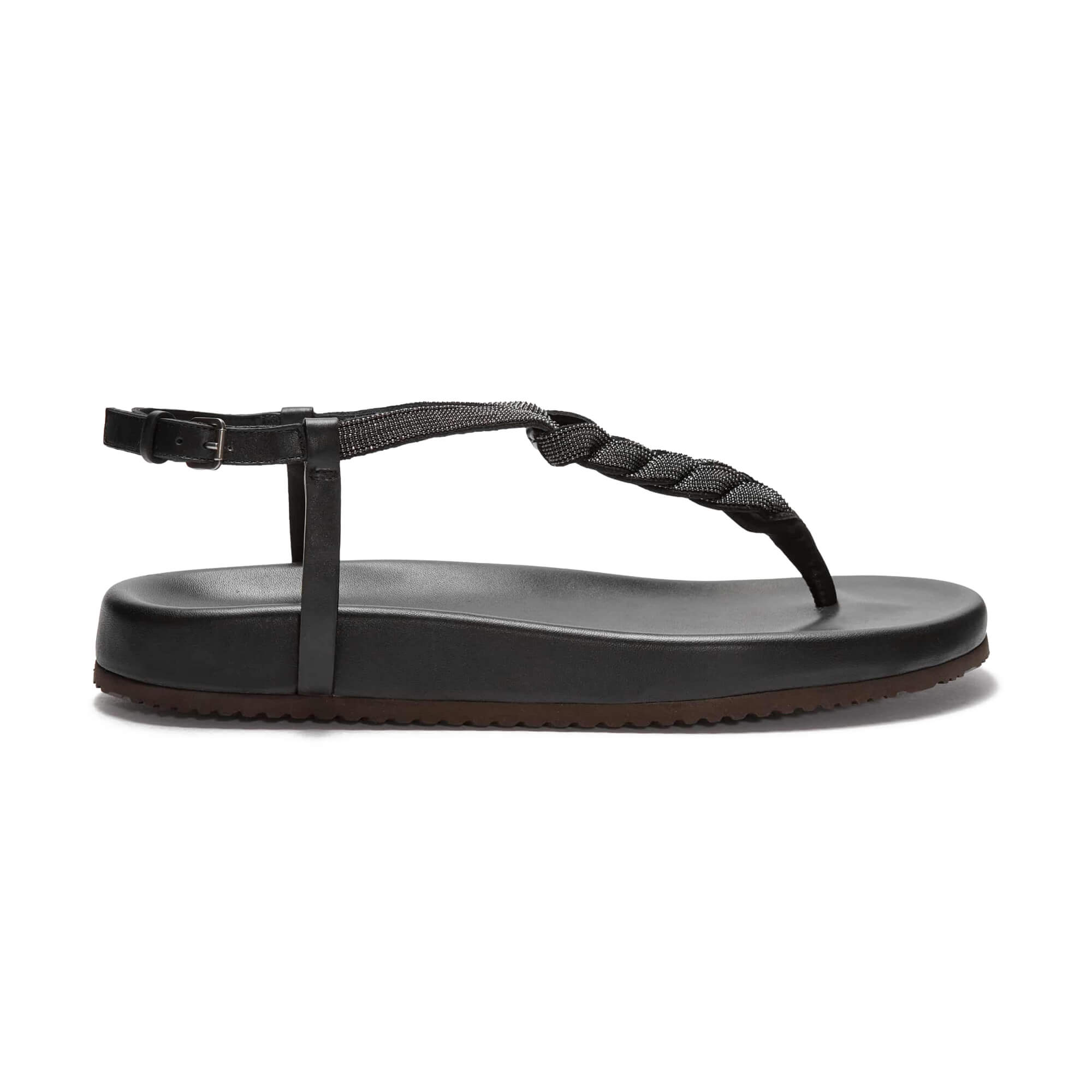 Brunello Cucinelli Leather Thong Sandals