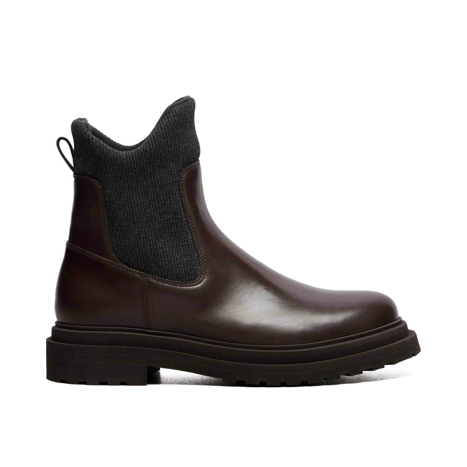 Brunello Cucinelli Leather Sock Boots