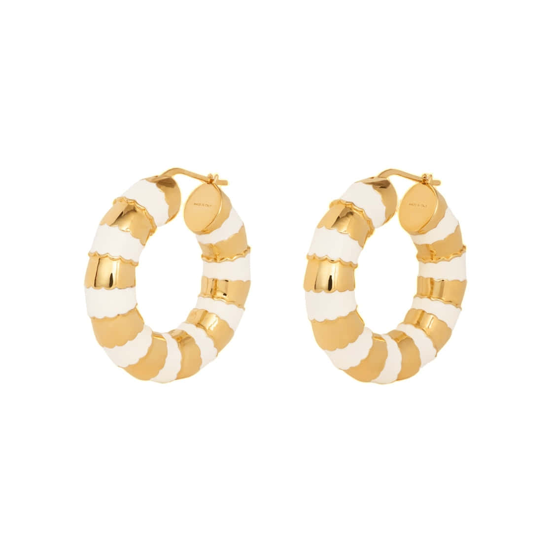 Celine Frosted Hoop Earrings