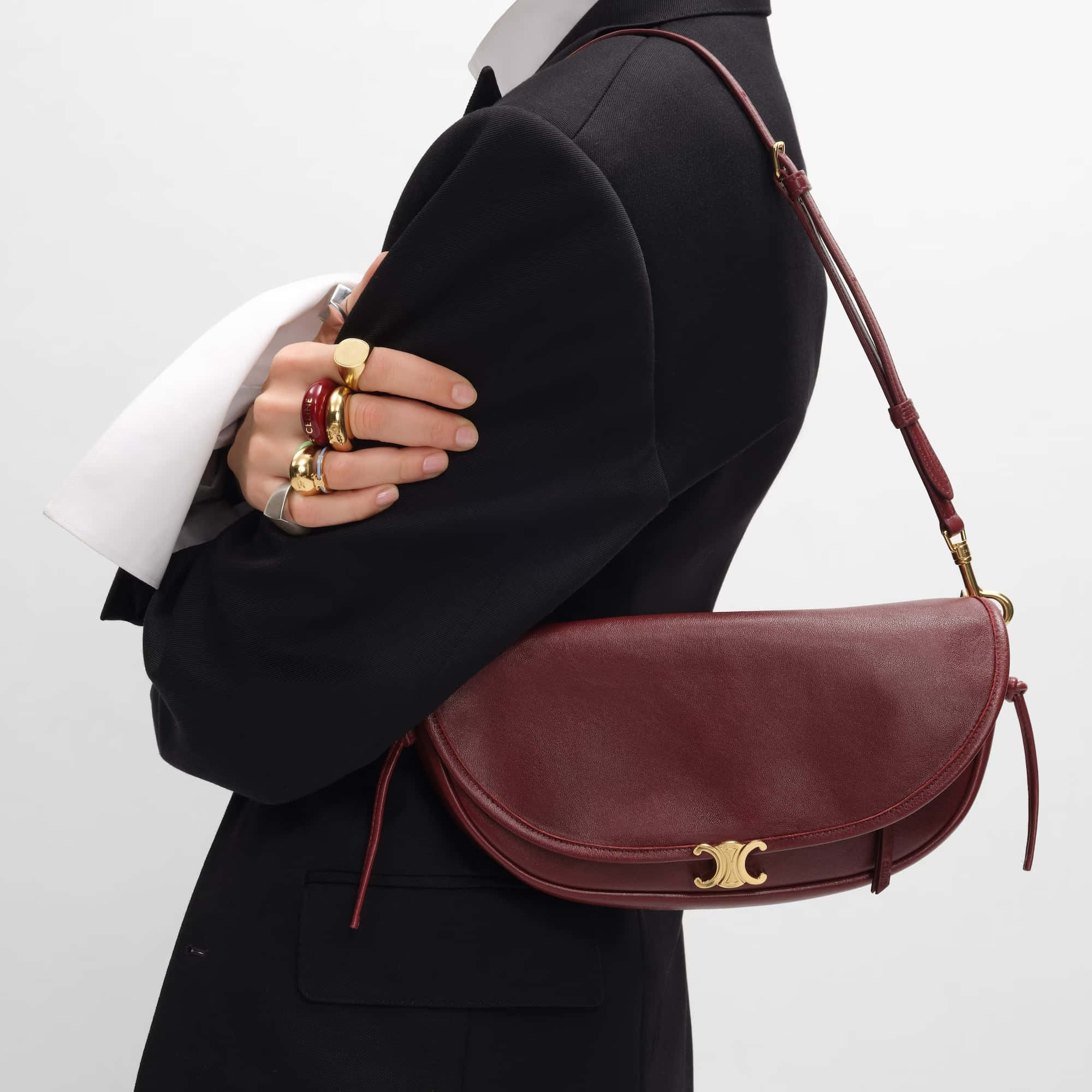 Celine Little Halfmoon Soft Triomphe Bag