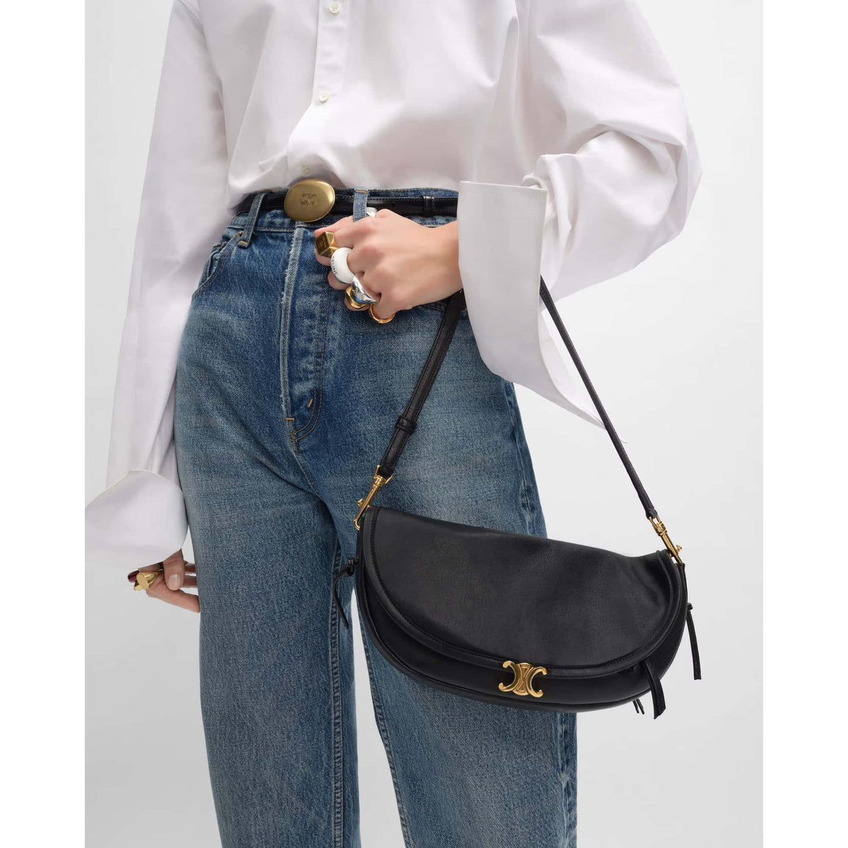 Celine Soft Triomphe Little Halfmoon Bag