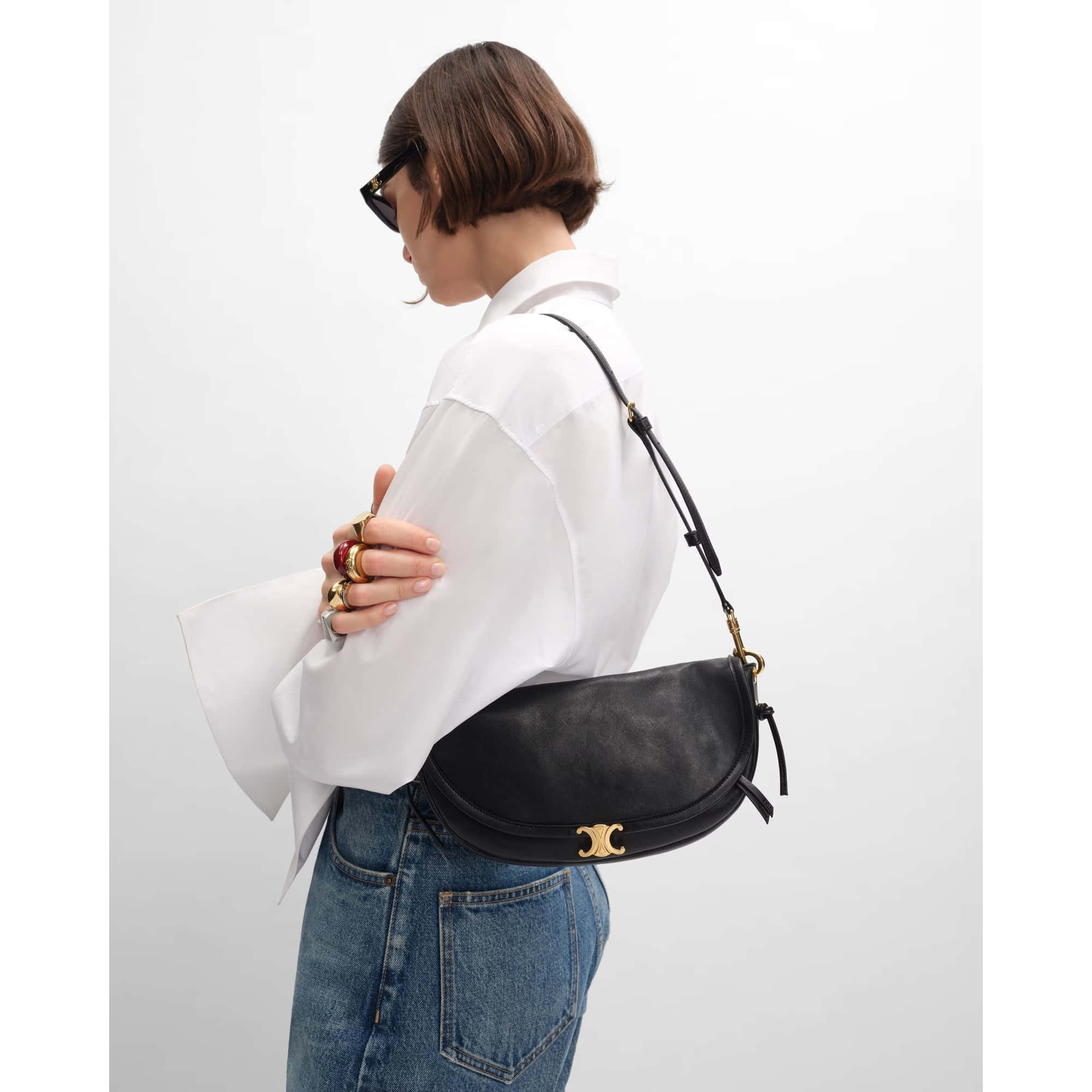 Celine Soft Triomphe Little Halfmoon Bag