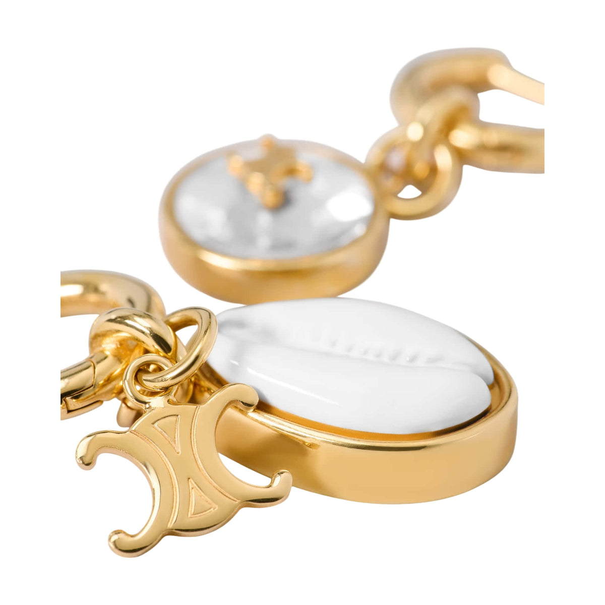 Celine Triomphe Shell Earrings