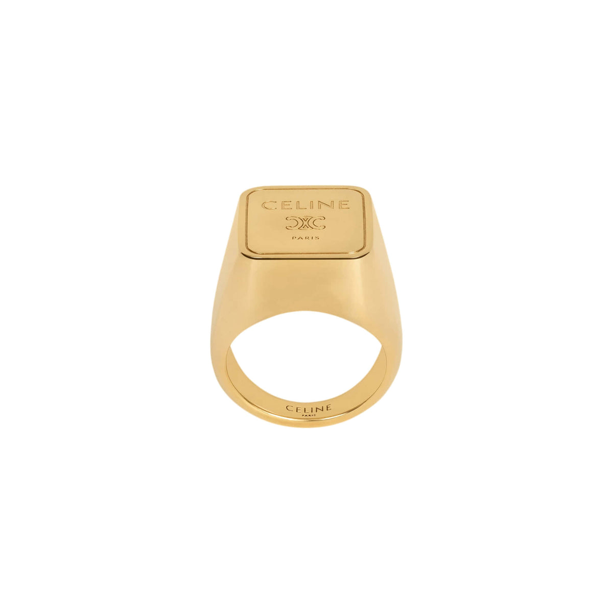 Celine Triomphe Square Signet Ring