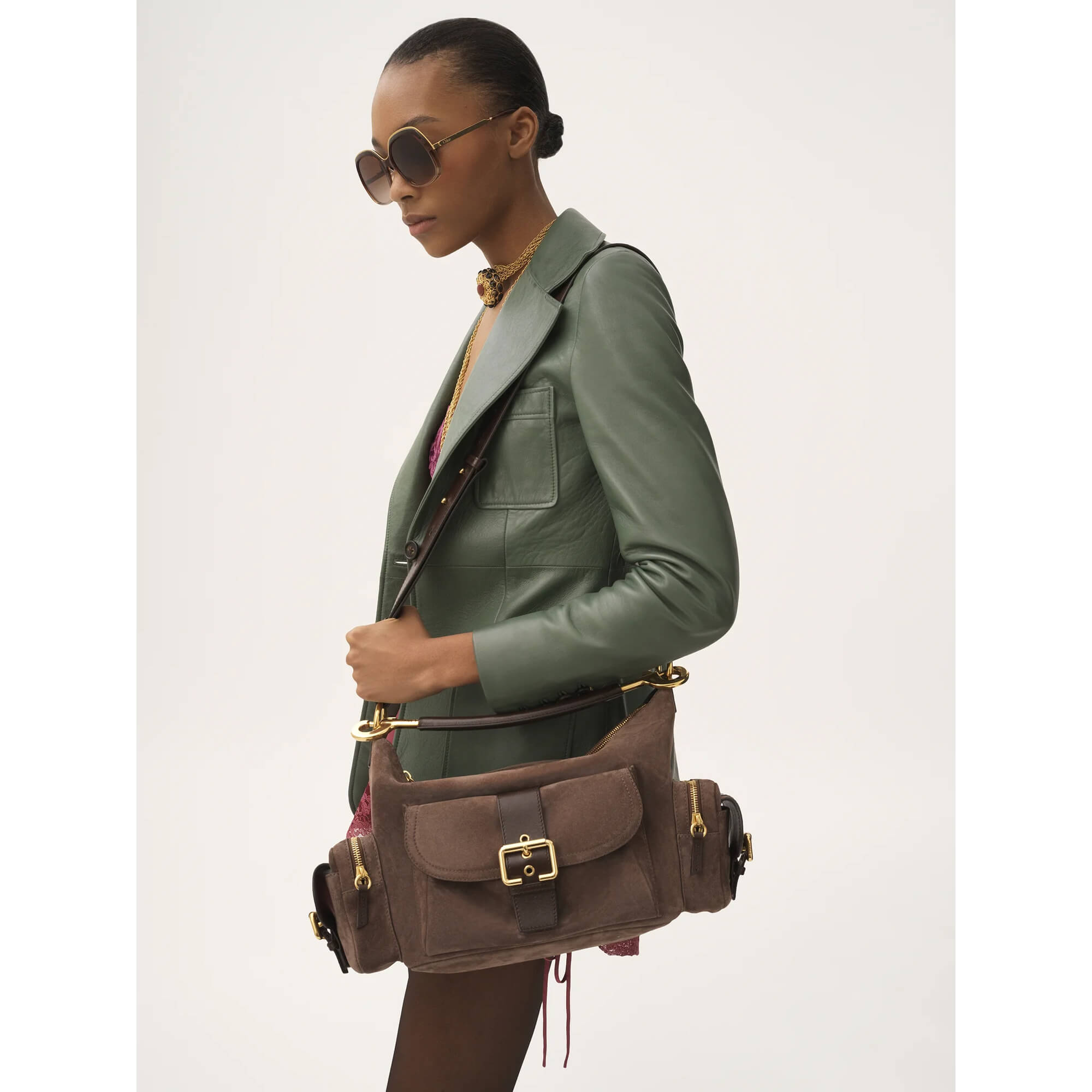 Chloé Camera Bag In Suede Leather