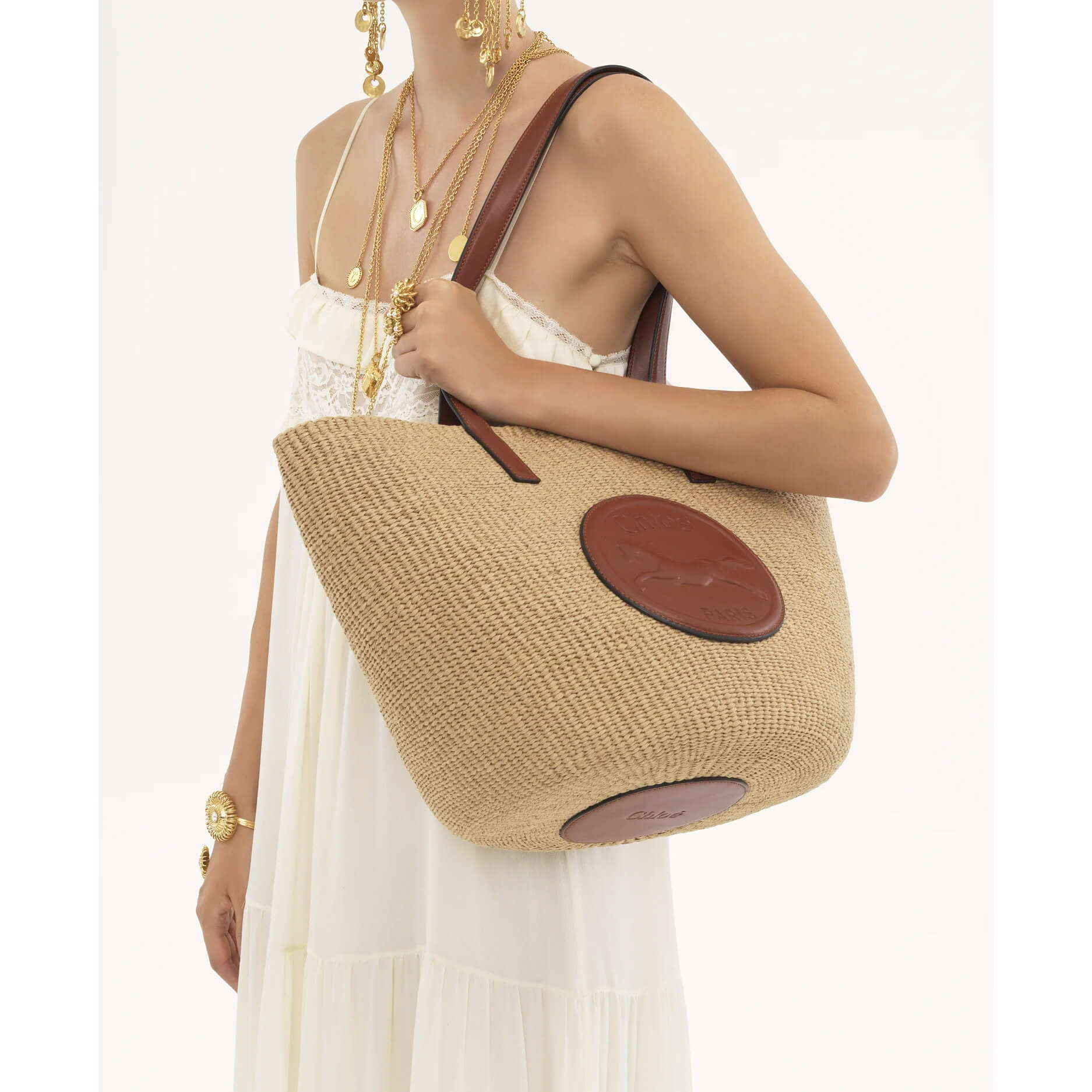 Chloé Large Horse Medal Basket