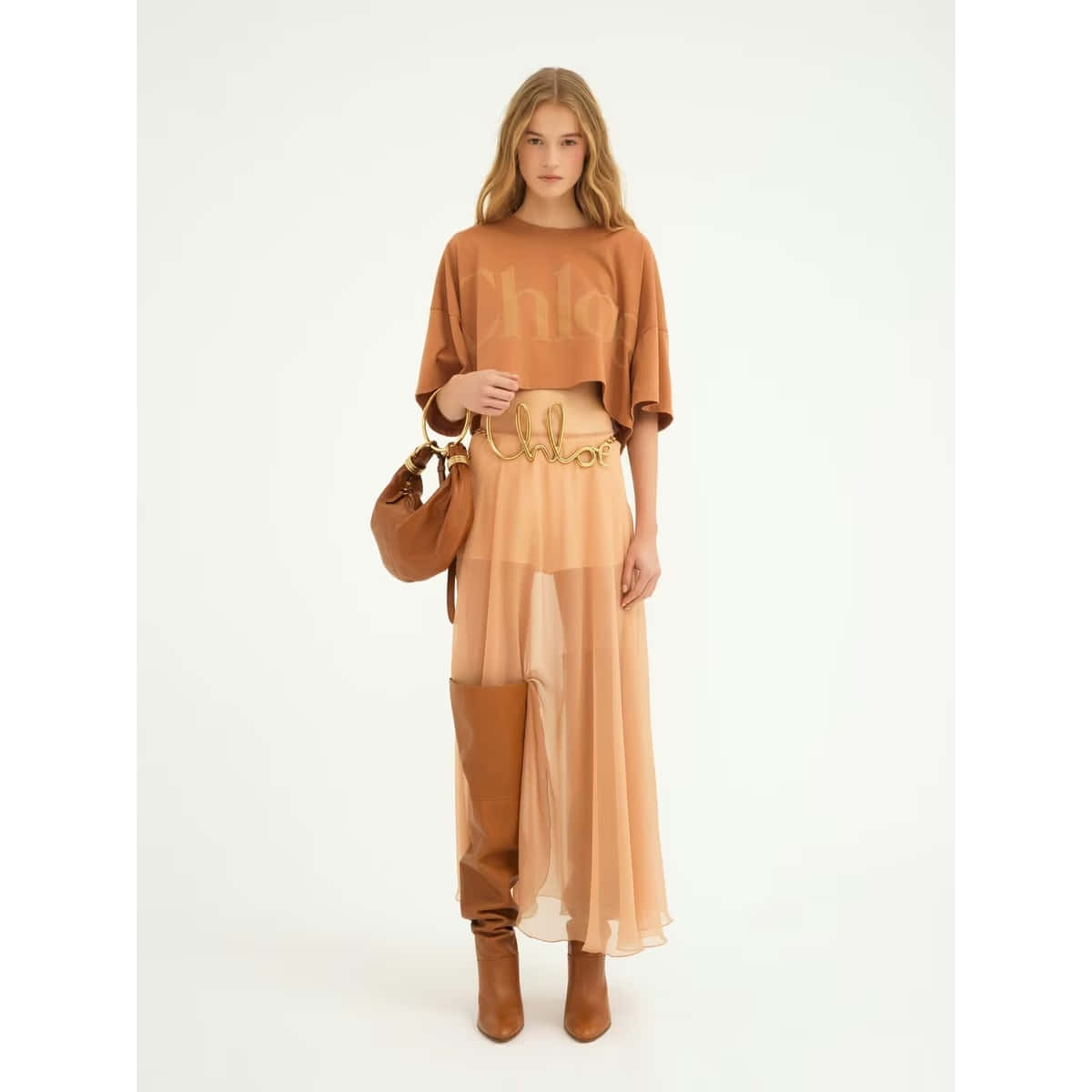 Chloé Small Bracelet Hobo Bag In Grained Leather