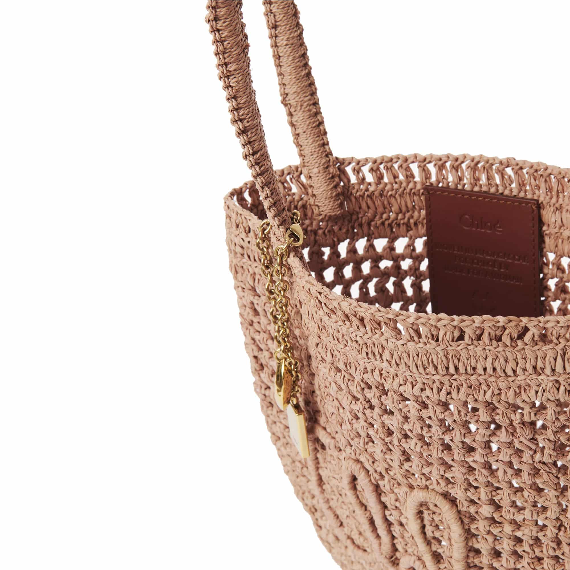 Chloé Small Summer Banana Tote Bag In Raffia