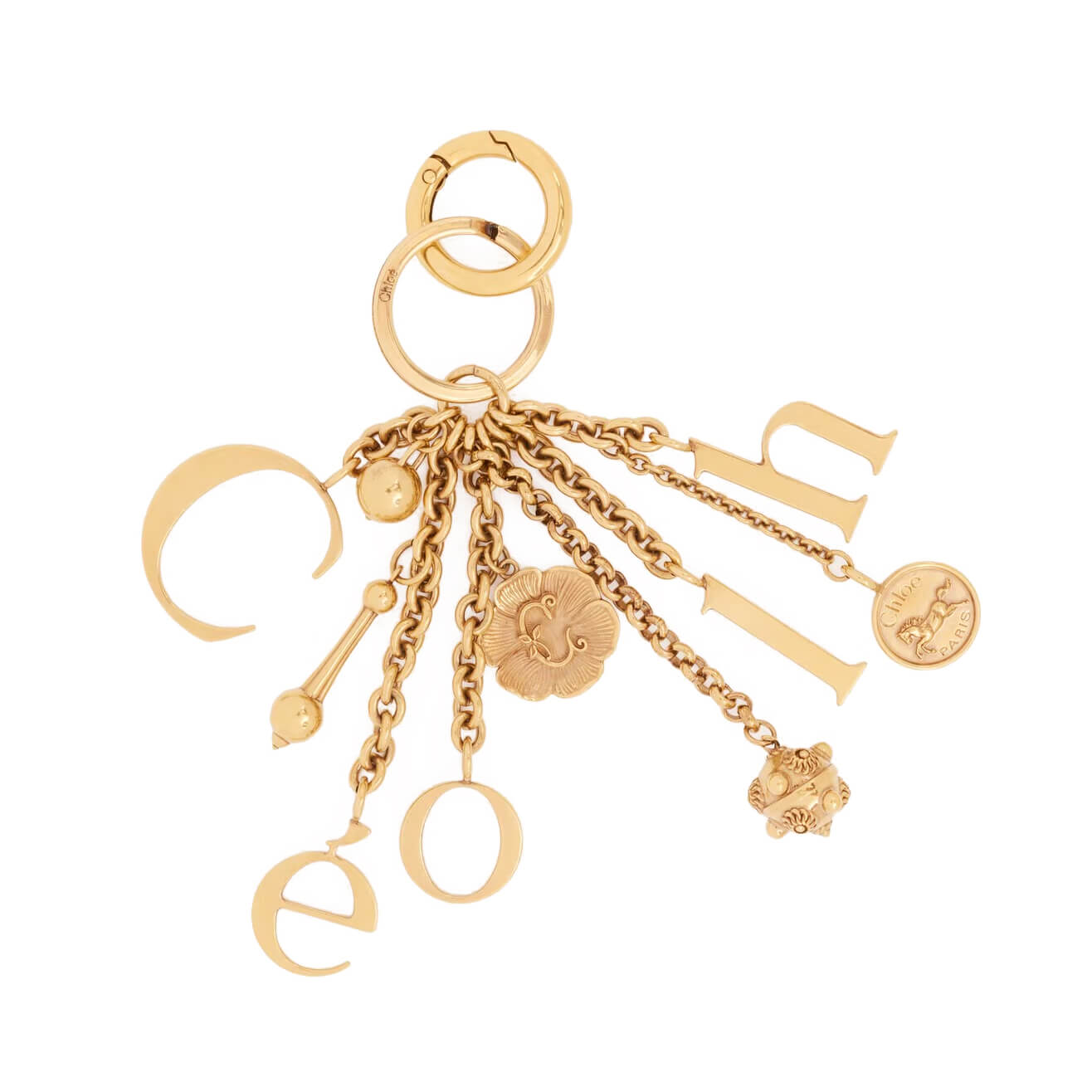Chloé Symbols Logo Key Ring Bag Charm