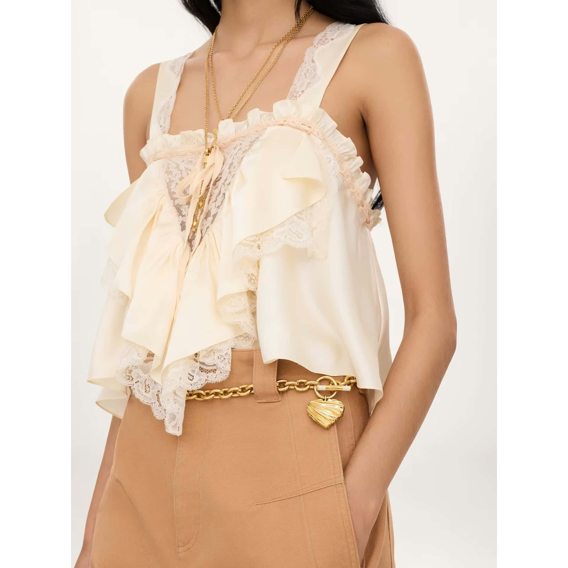 Chloé The Chloé Pleated Heart Necklace