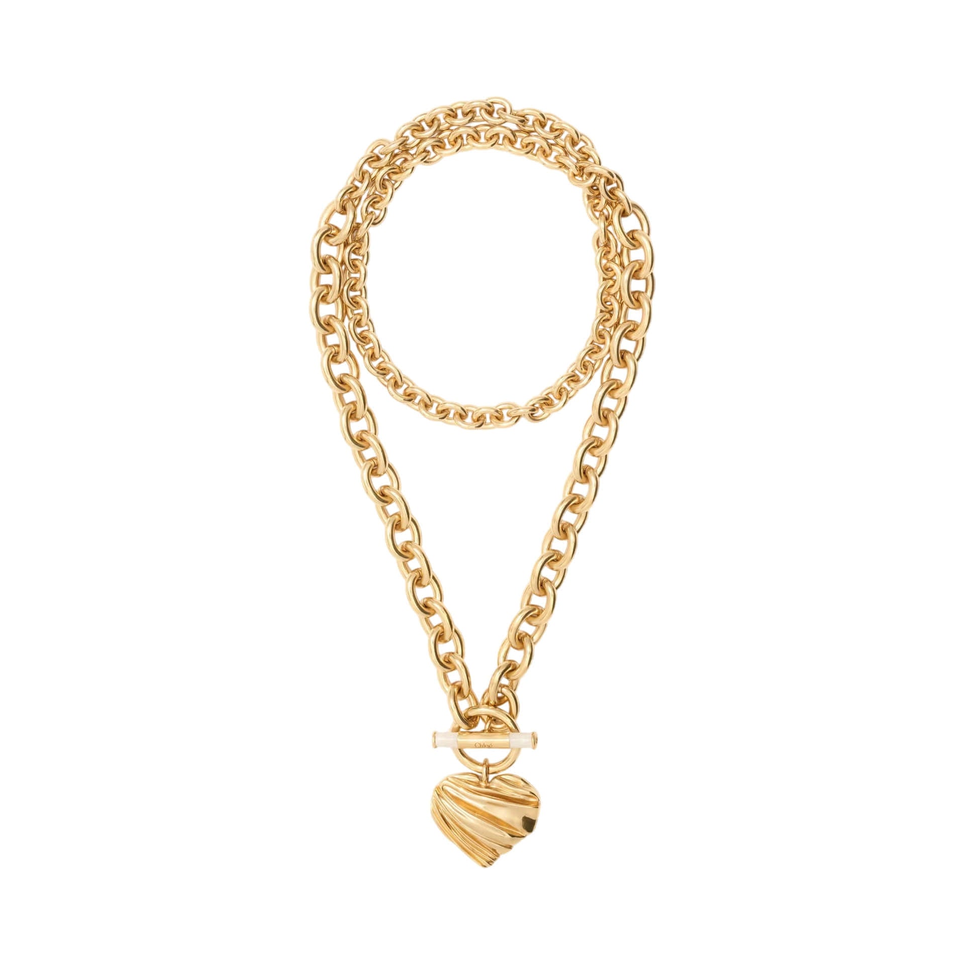 Chloé The Chloé Pleated Heart Necklace