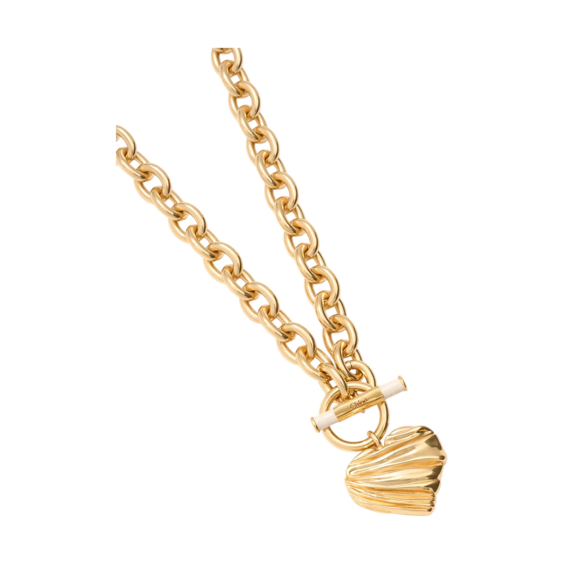 Chloé The Chloé Pleated Heart Necklace