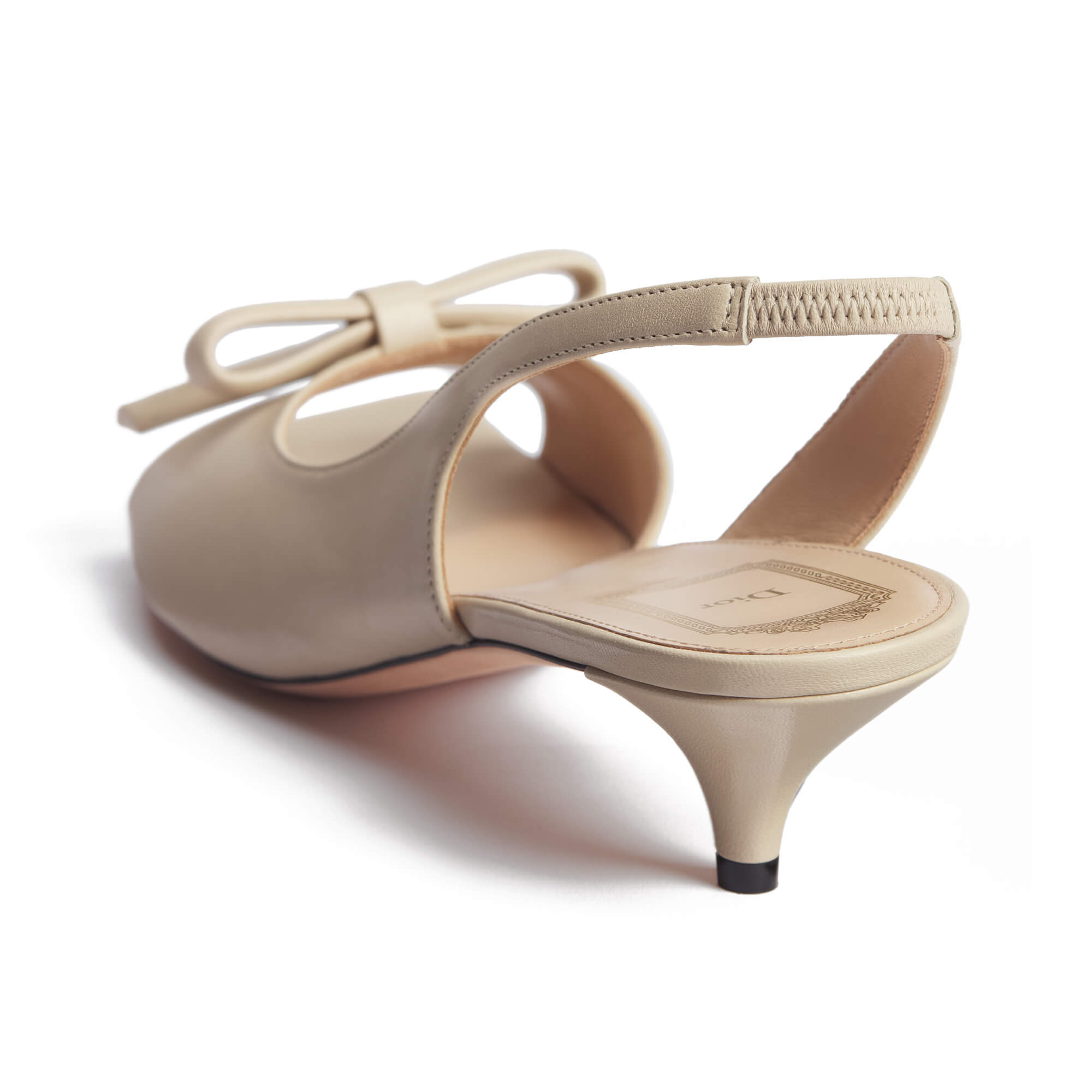 Dior Bow Heeled Slingback Sandal