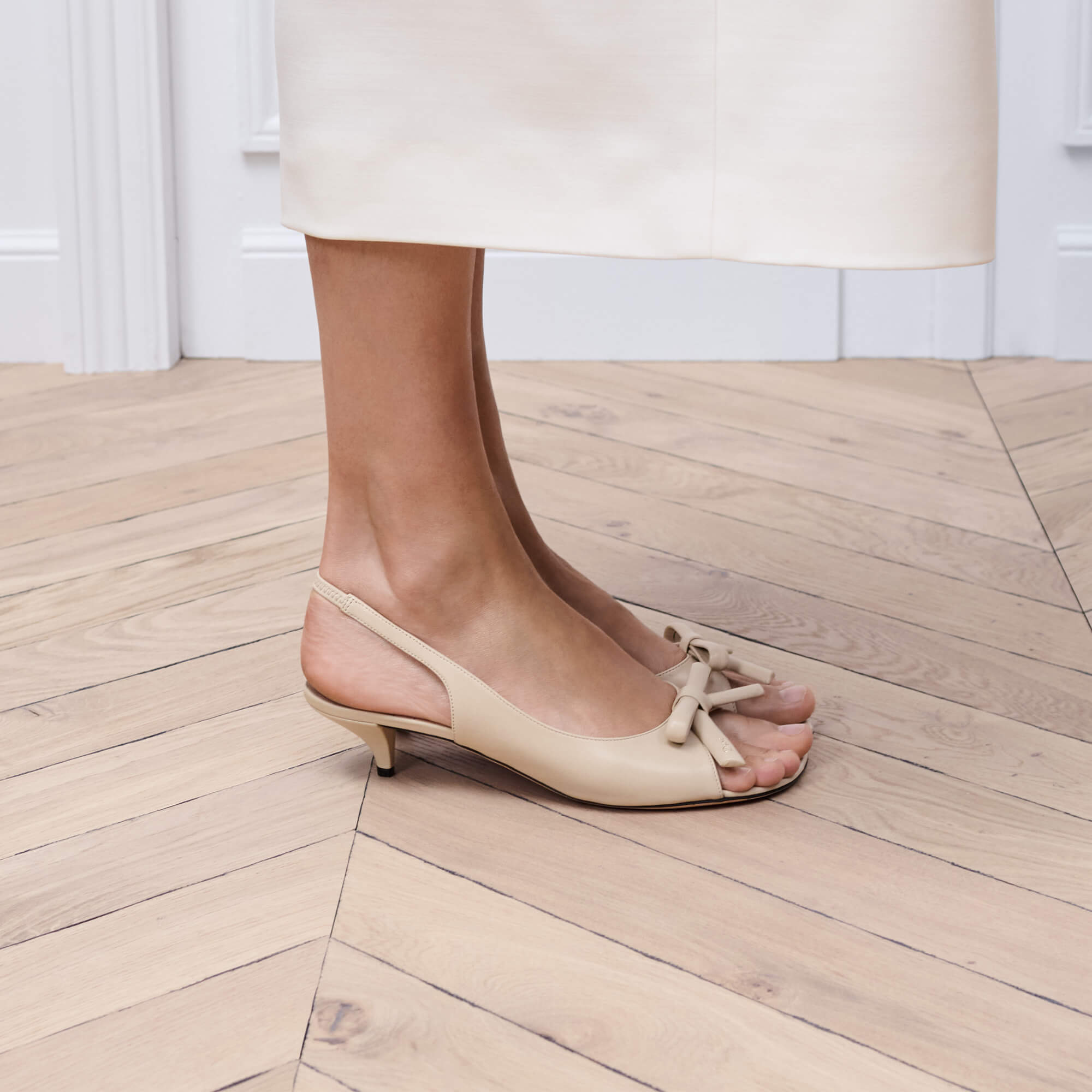 Dior Bow Heeled Slingback Sandal