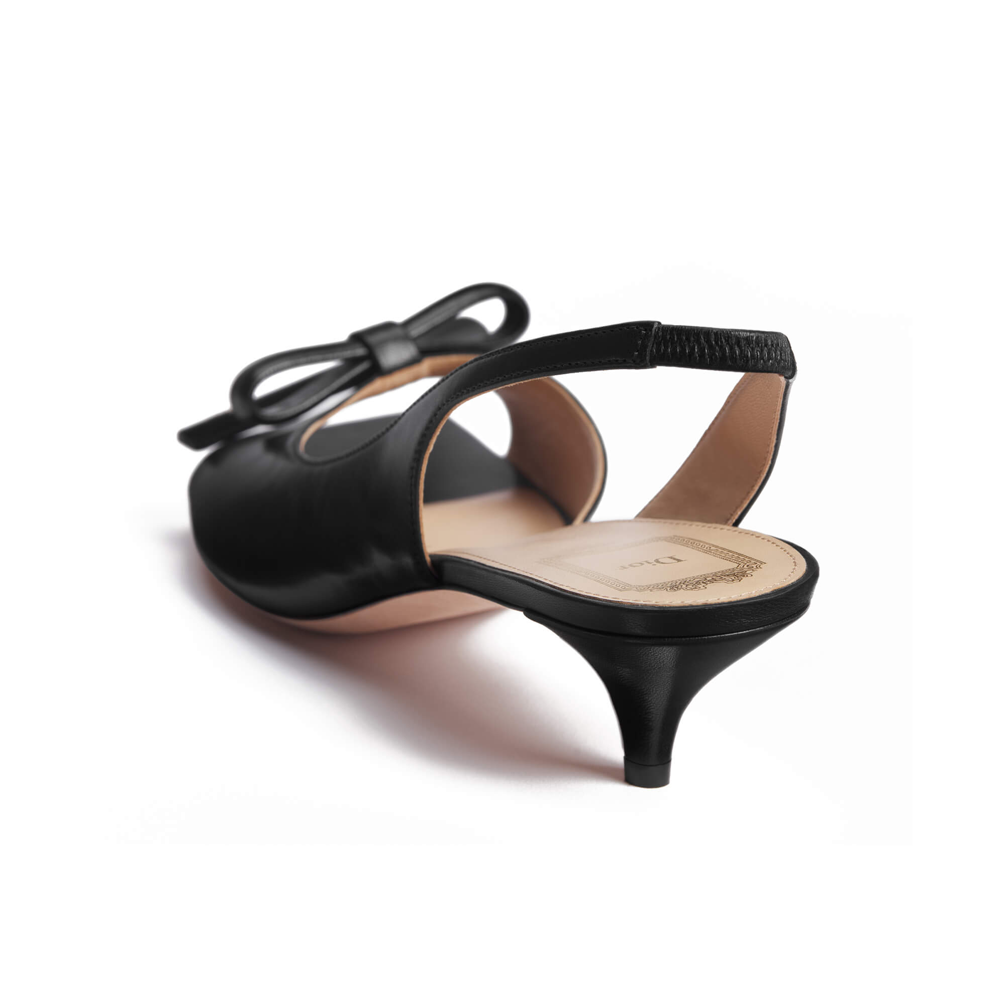 Dior Bow Heeled Slingback Sandal