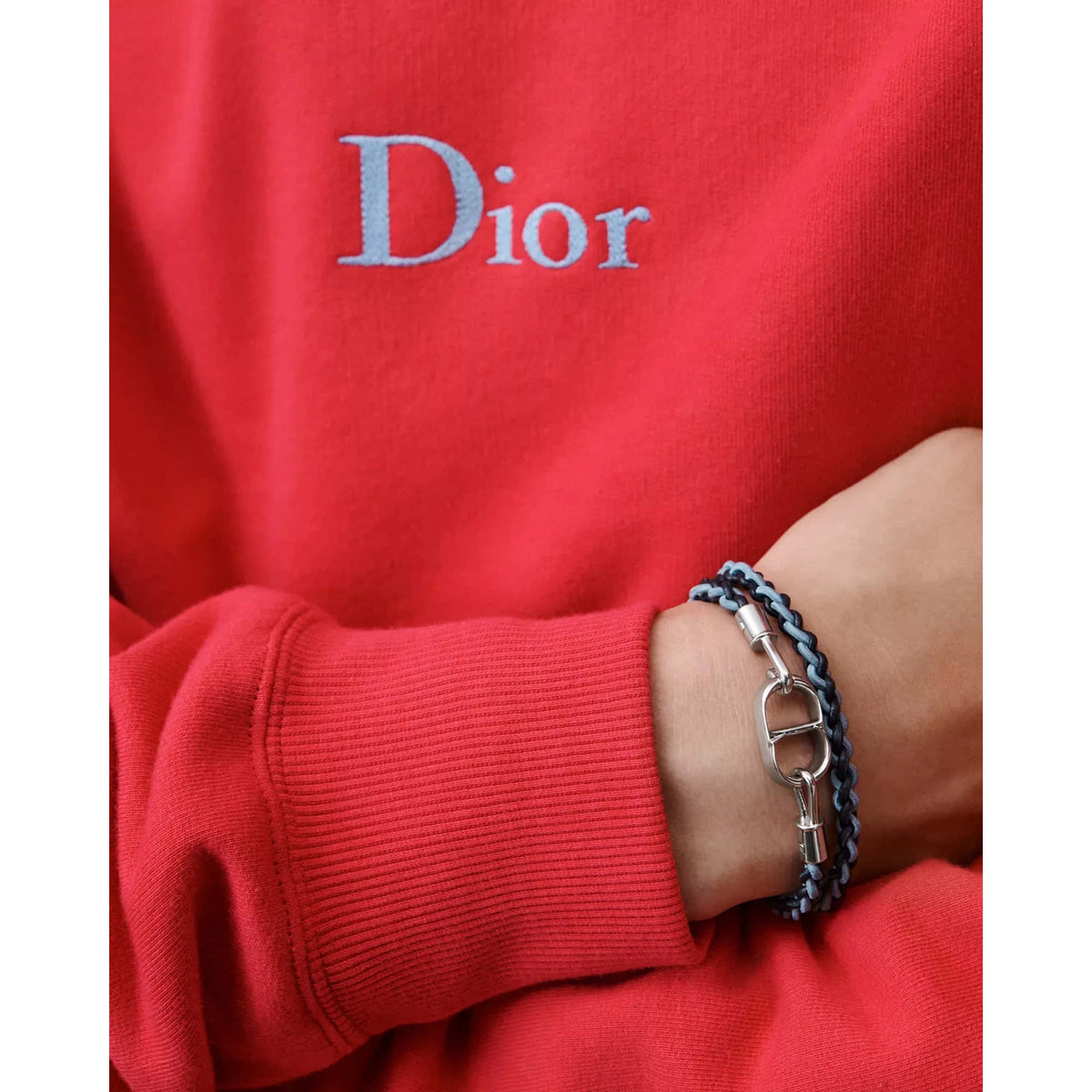 Dior CD Icon Braided Double Bracelet