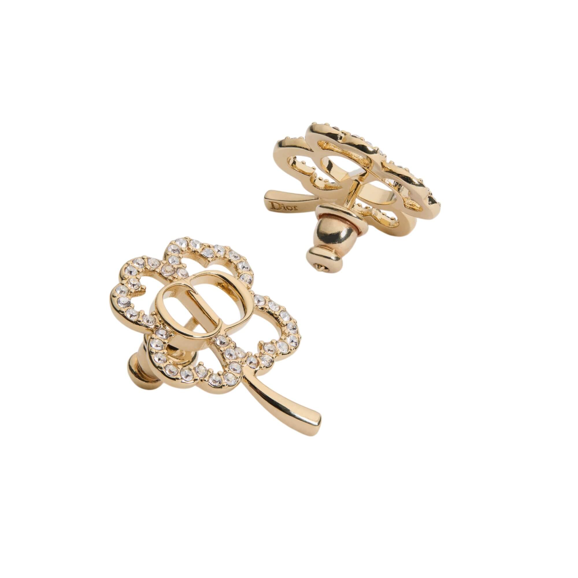 Dior CD Shiny Clover Earrings