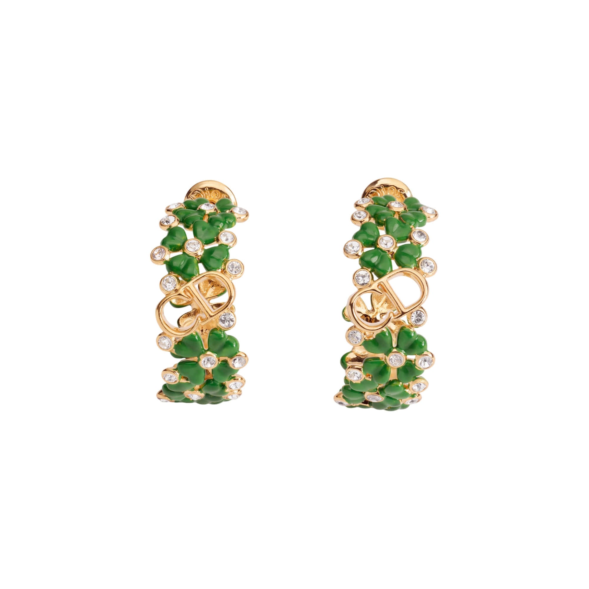 Dior Clover Garden Hoop Earrings