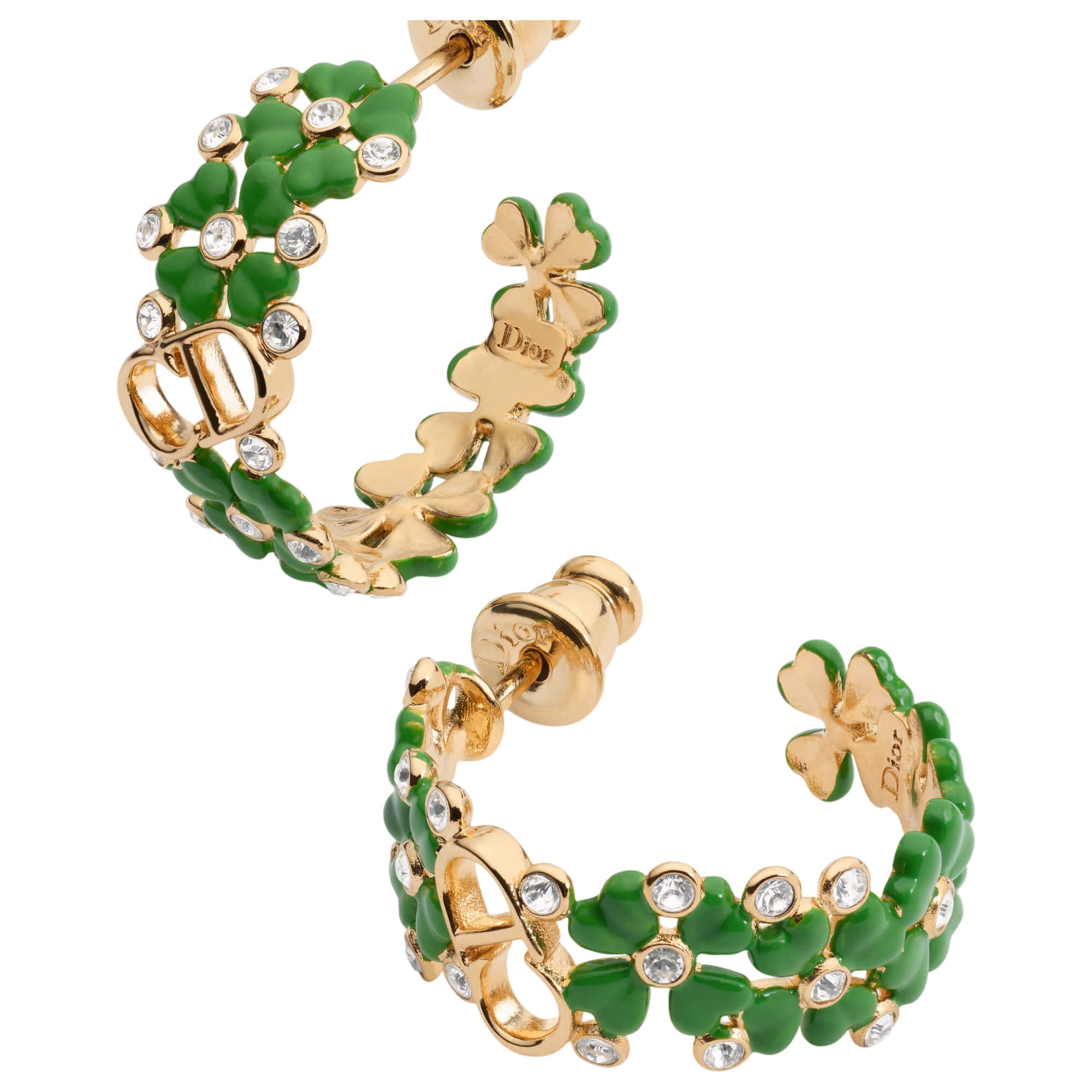 Dior Clover Garden Hoop Earrings