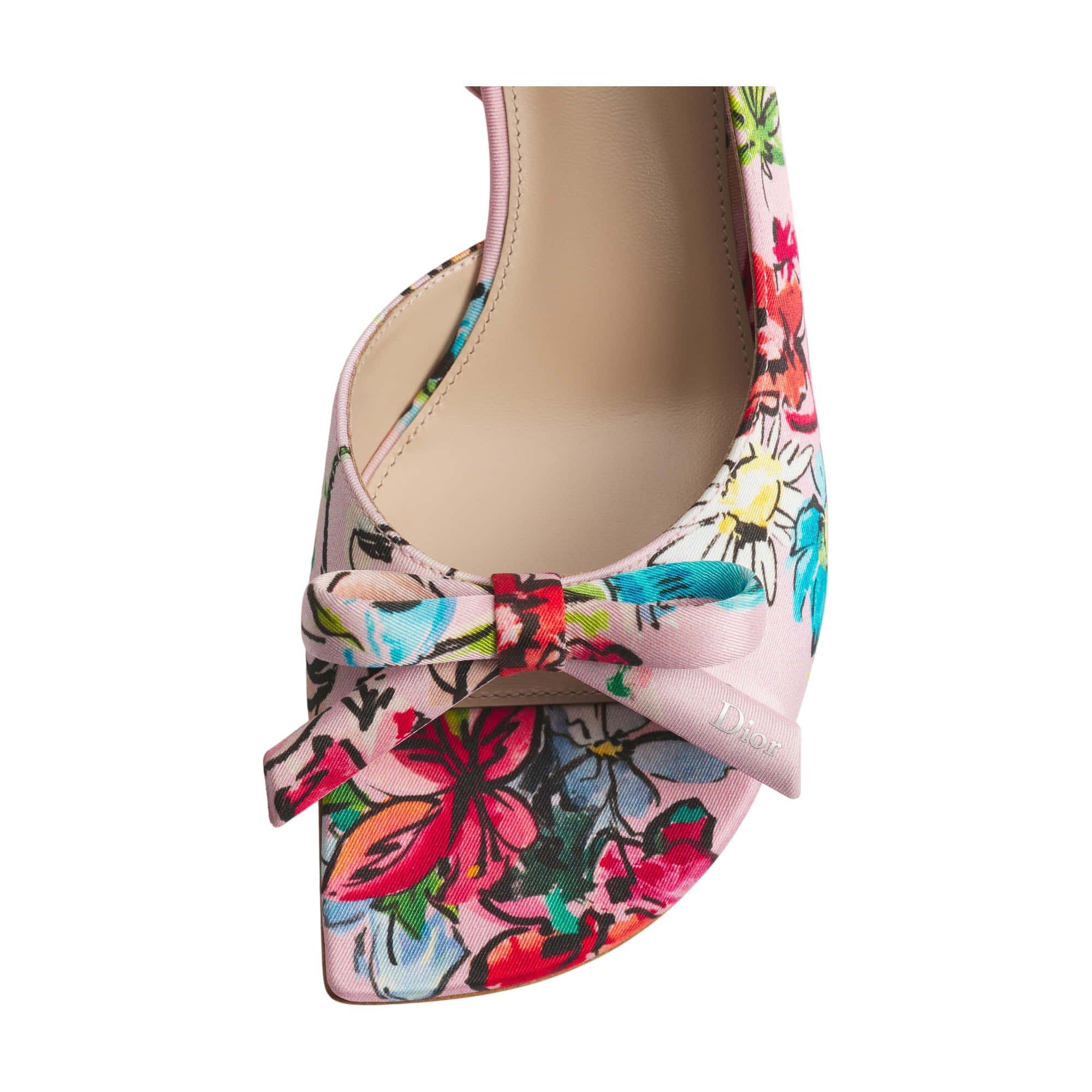 Dior Dioriviera Bow Heeled Slingback Sandal