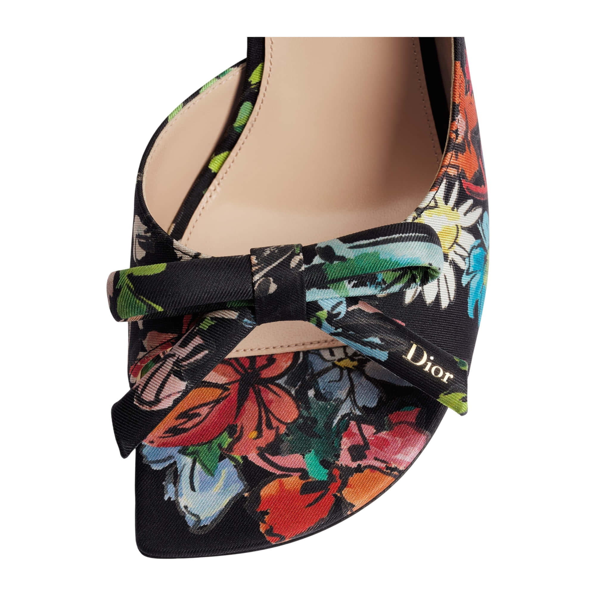 Dior Dioriviera Bow Heeled Slingback Sandal