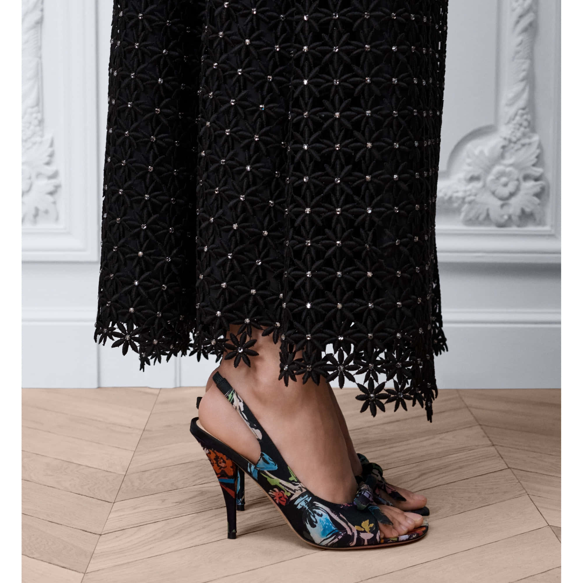 Dior Dioriviera Bow Heeled Slingback Sandal