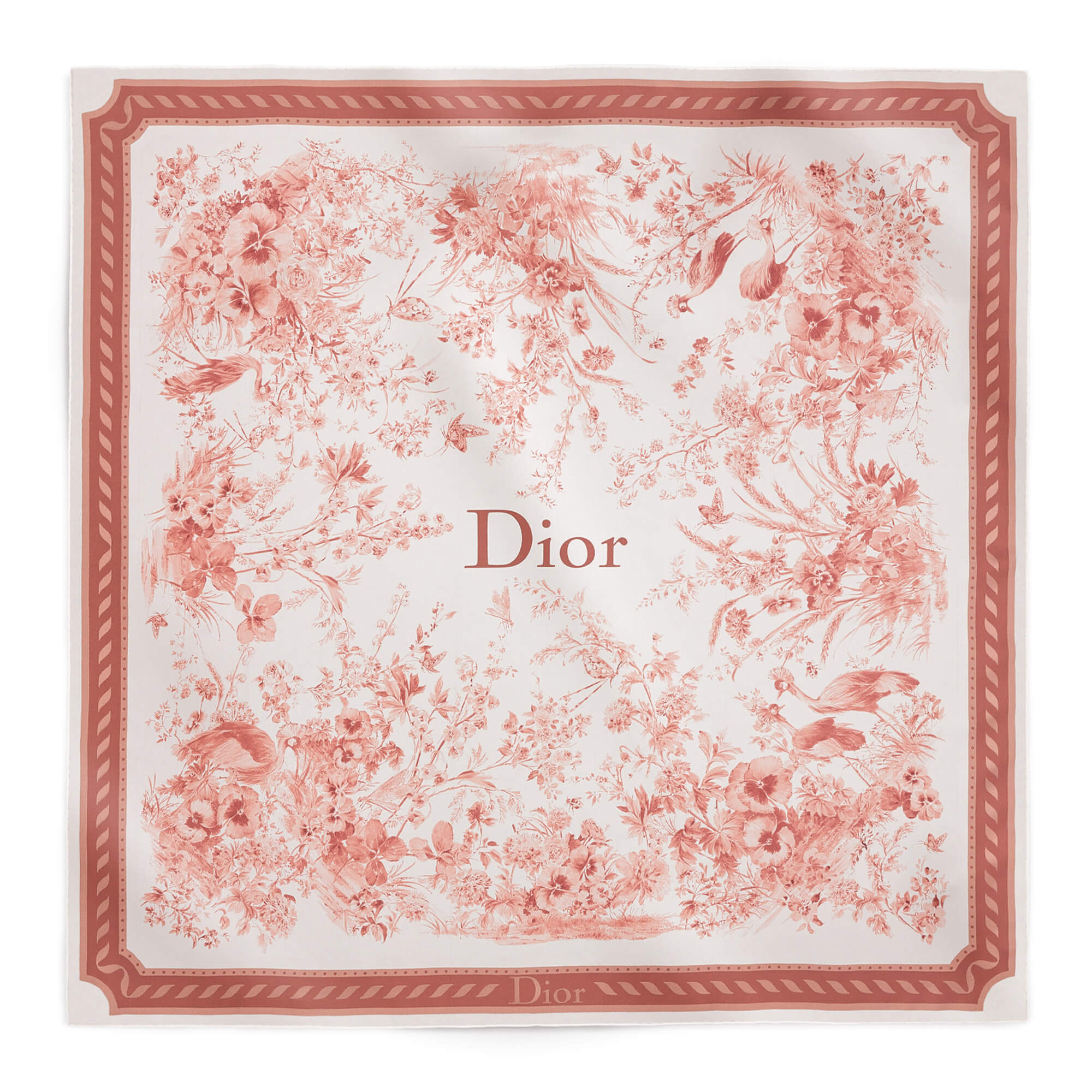 Dior Toile de Jouy Floral Garden 90 Square Scarf