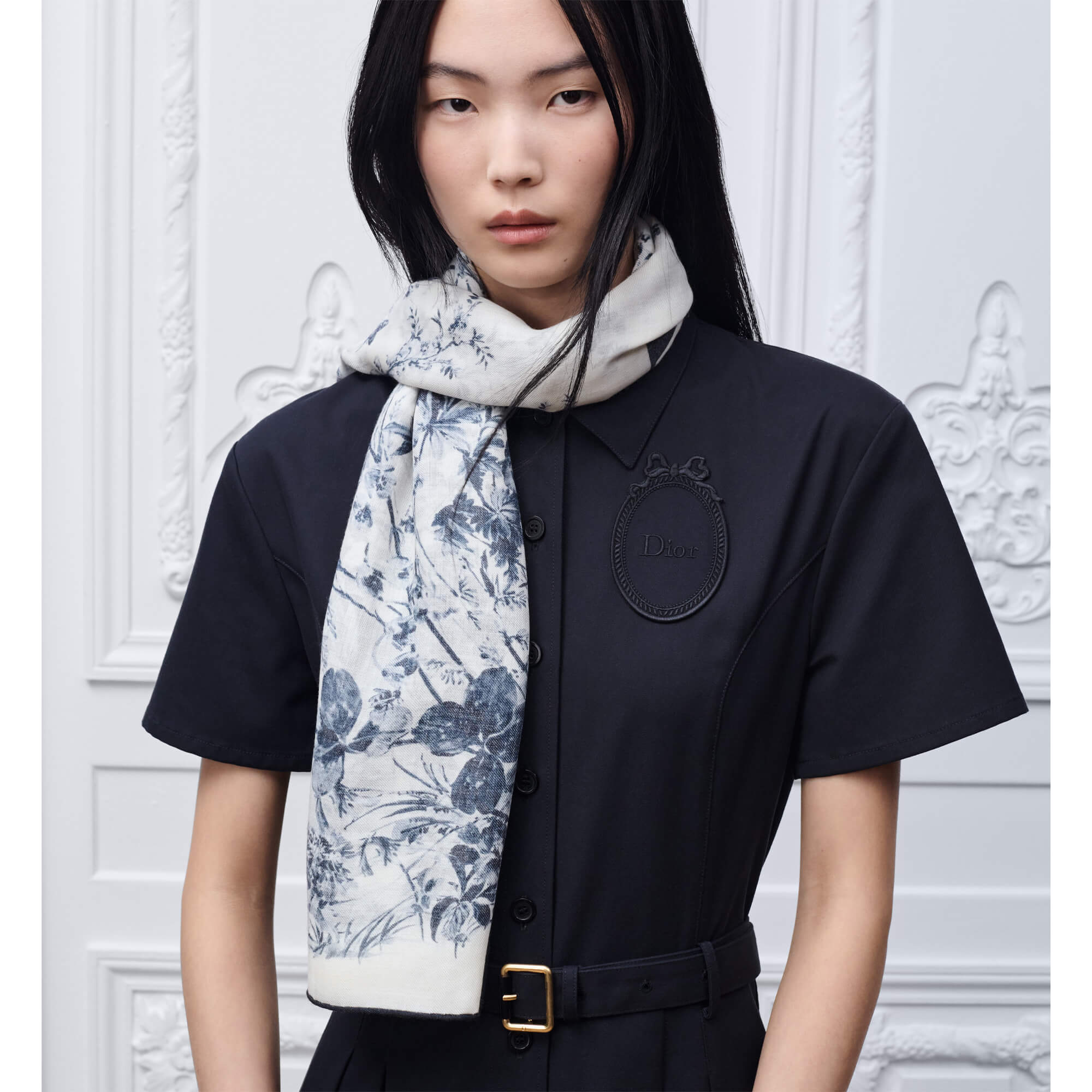 Dior Toile De Jouy Floral Garden Shawl