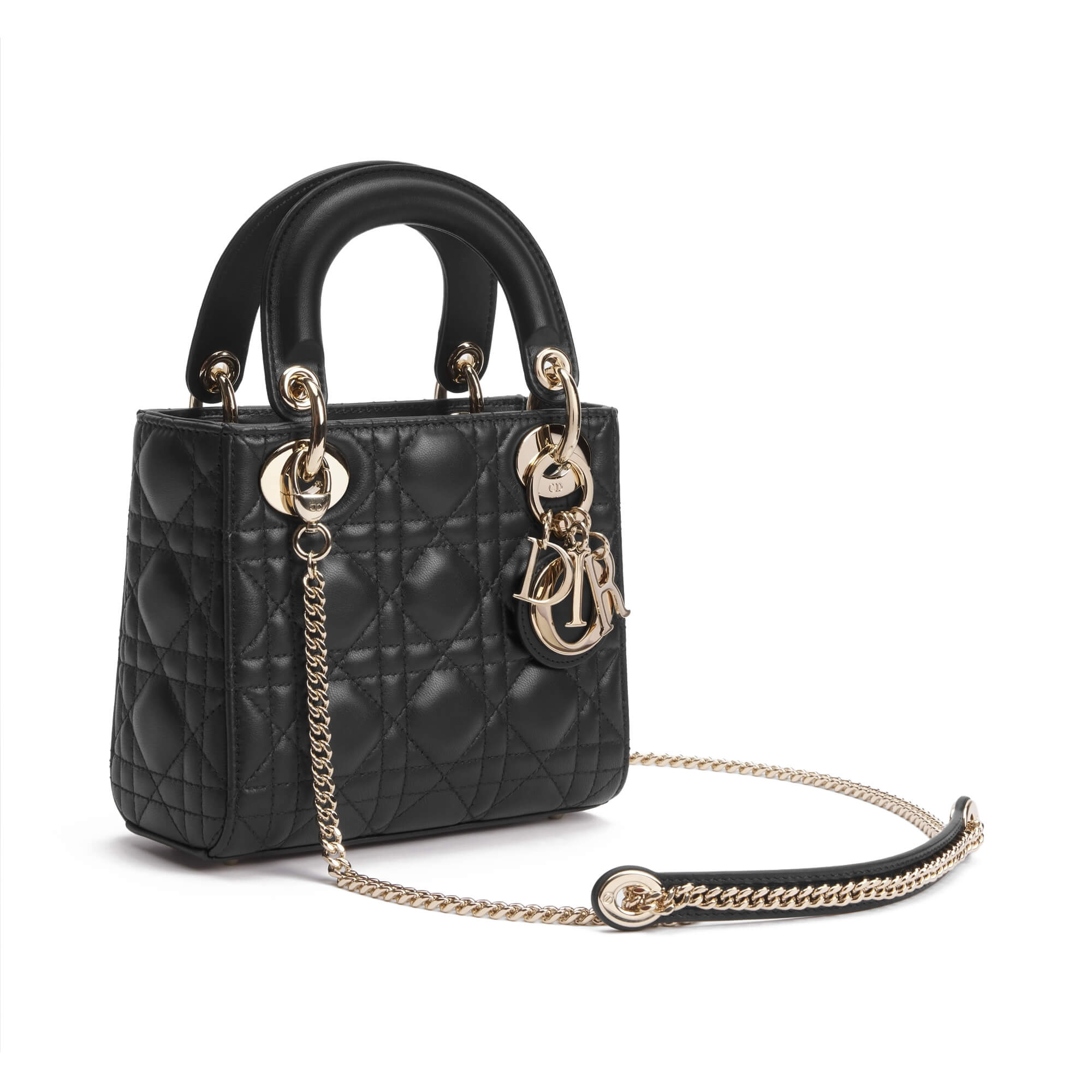 Dior Mini Lady Dior Bag With Chain