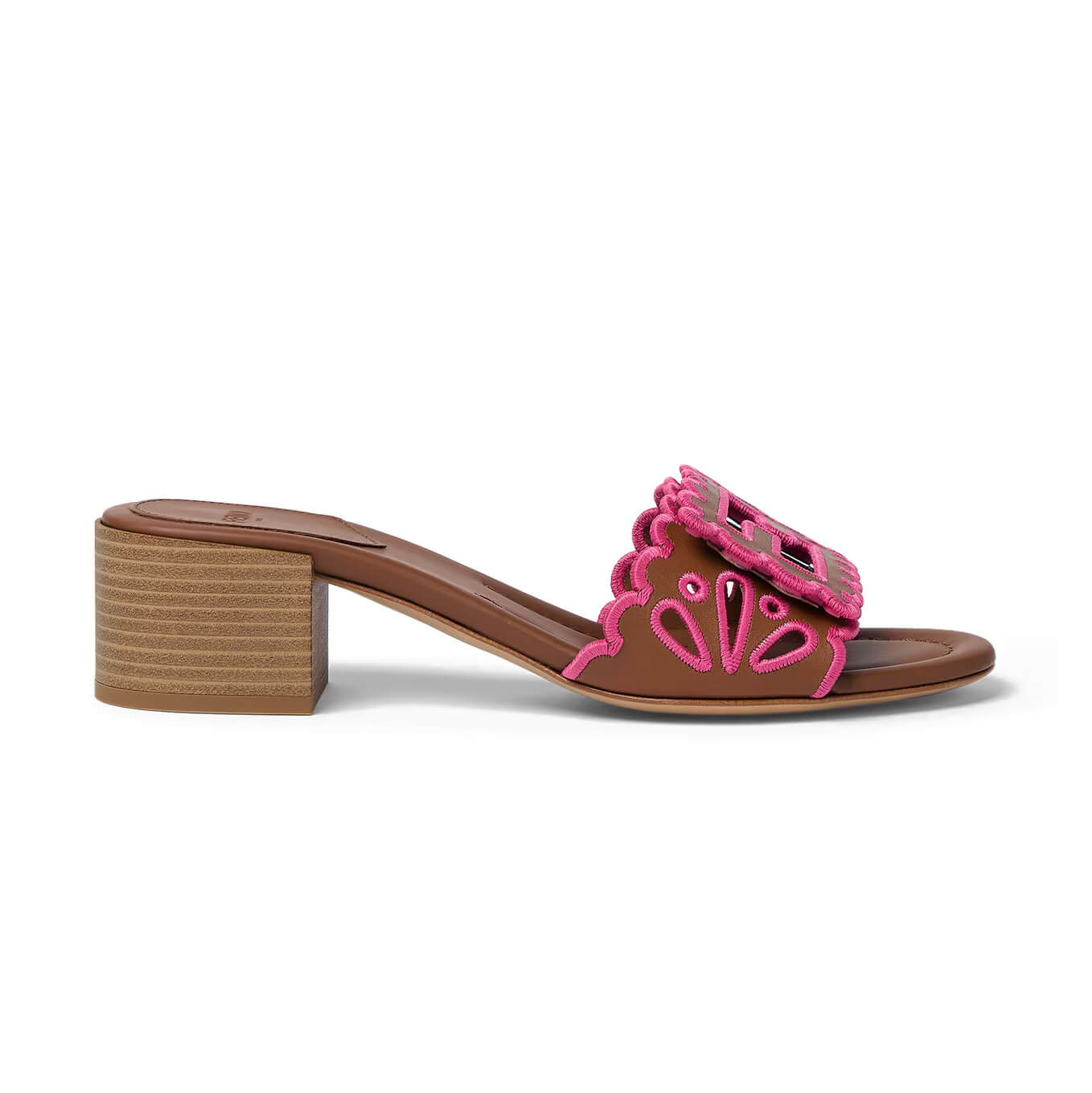 Fendi Baguette Heeled Slides