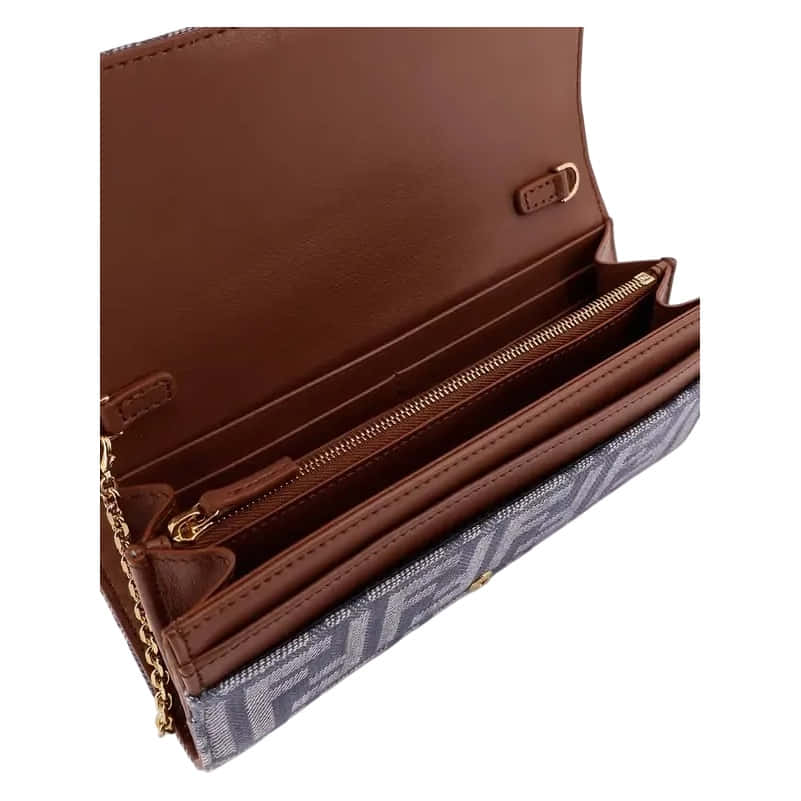 Fendi Baguette Continental Wallet With Chain