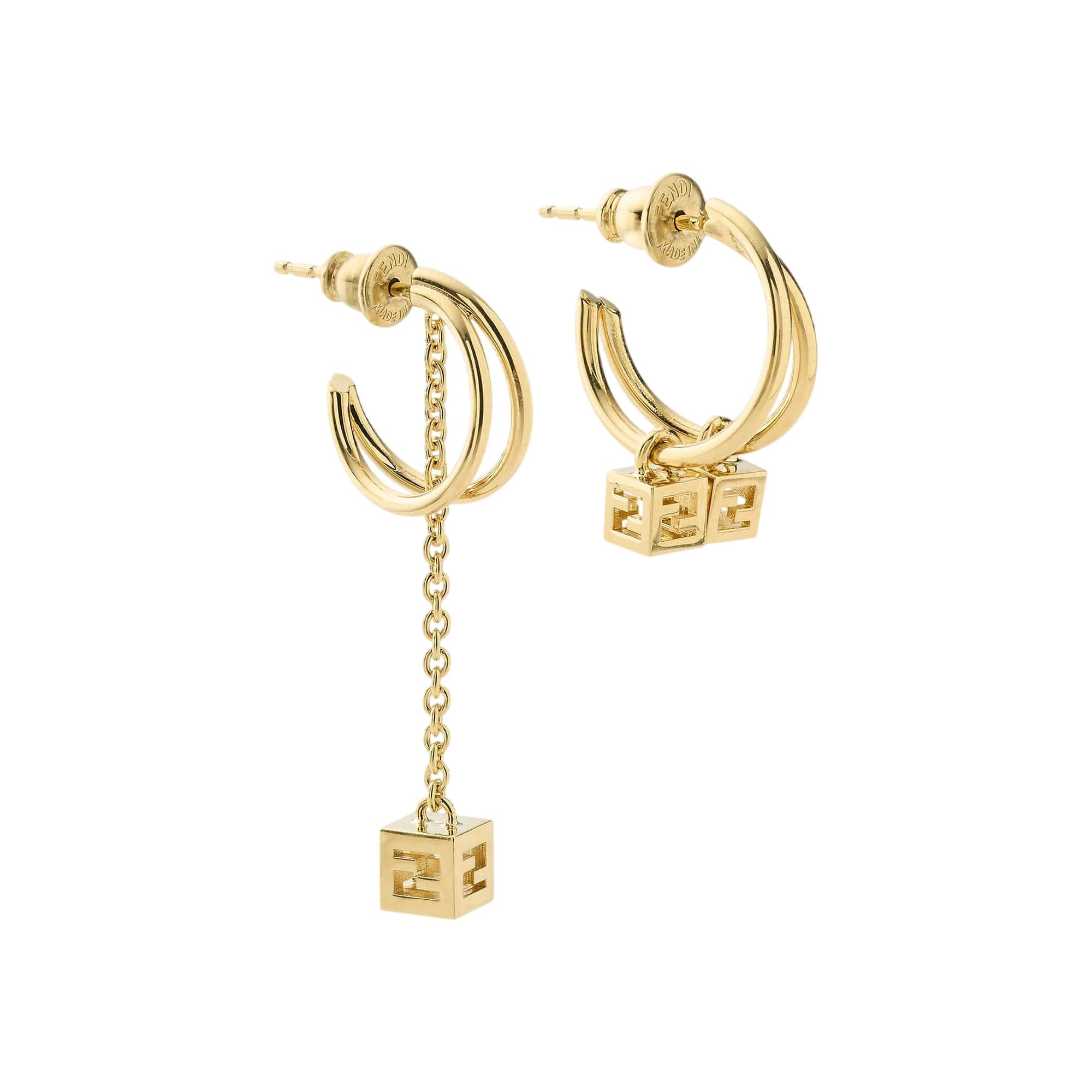 Fendi Faces Asymmetric Earrings