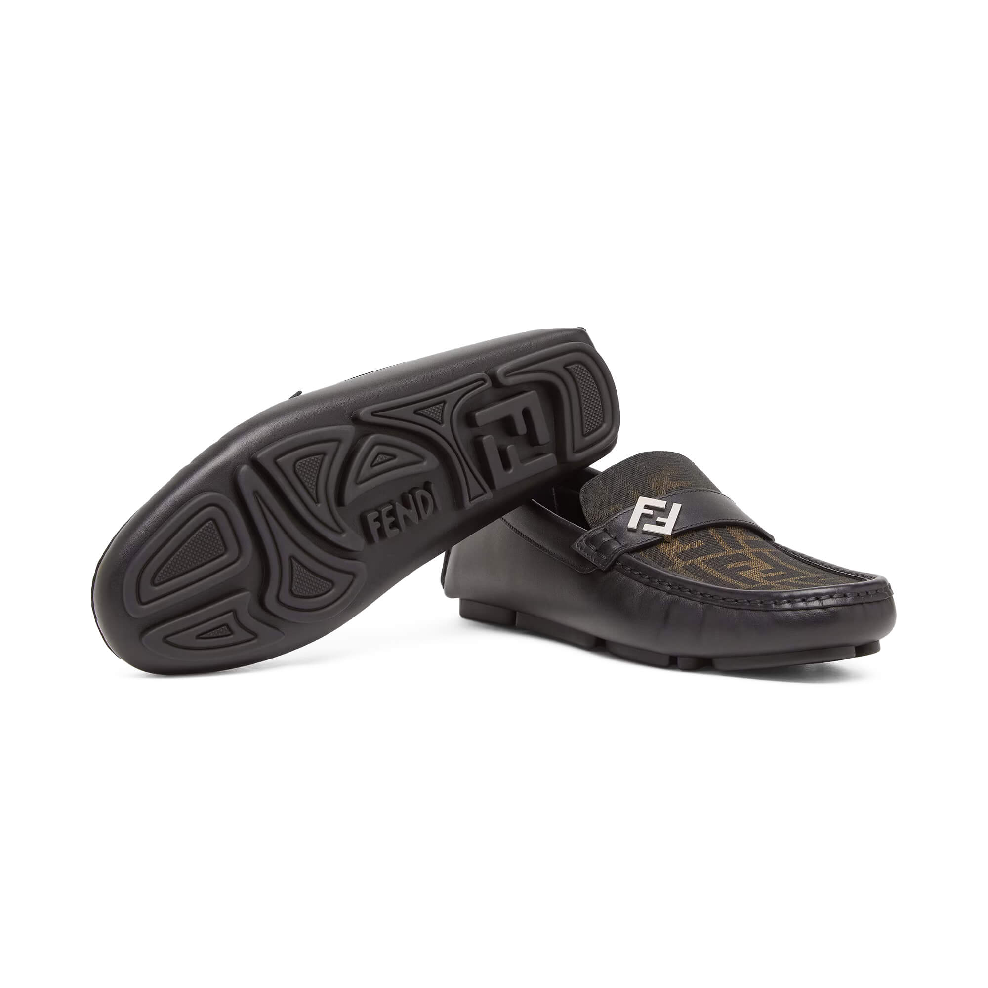 Fendi FF Metal Driving Loafers