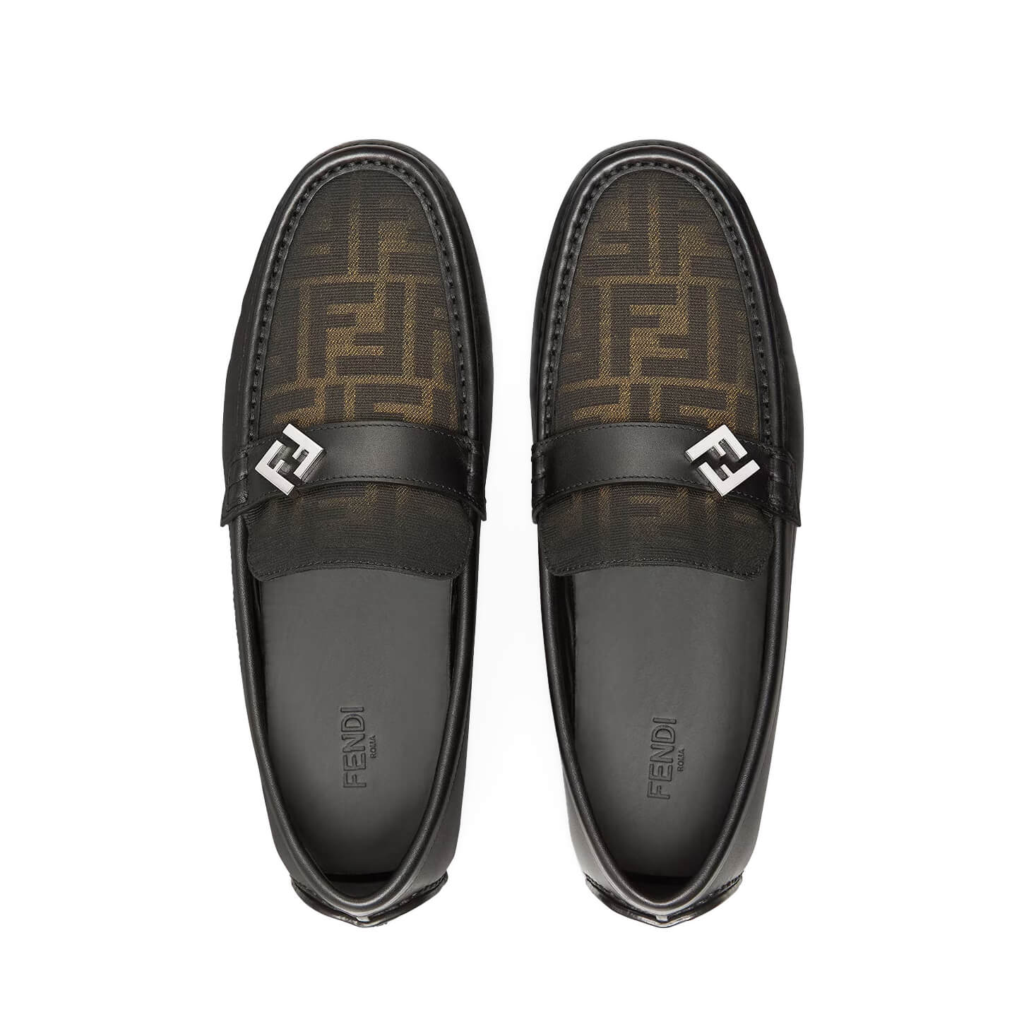 Fendi FF Metal Driving Loafers