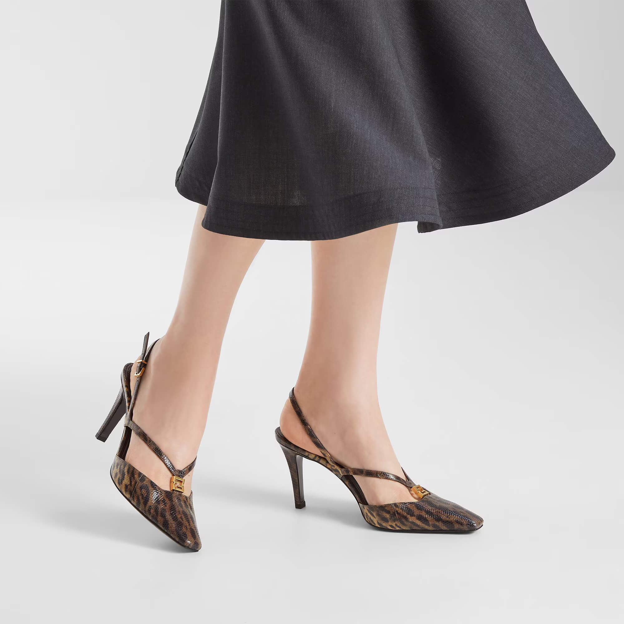 Fendi FFold Slingback Pump