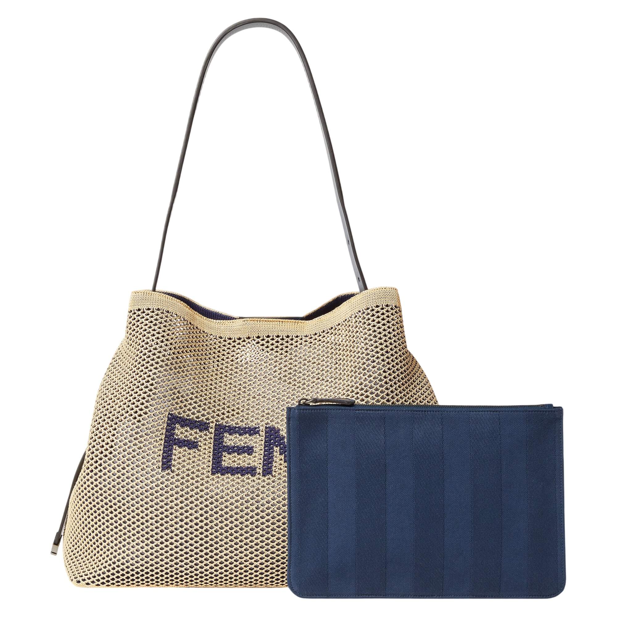 Fendi Hobo Soft Large Woven Raffia Bag